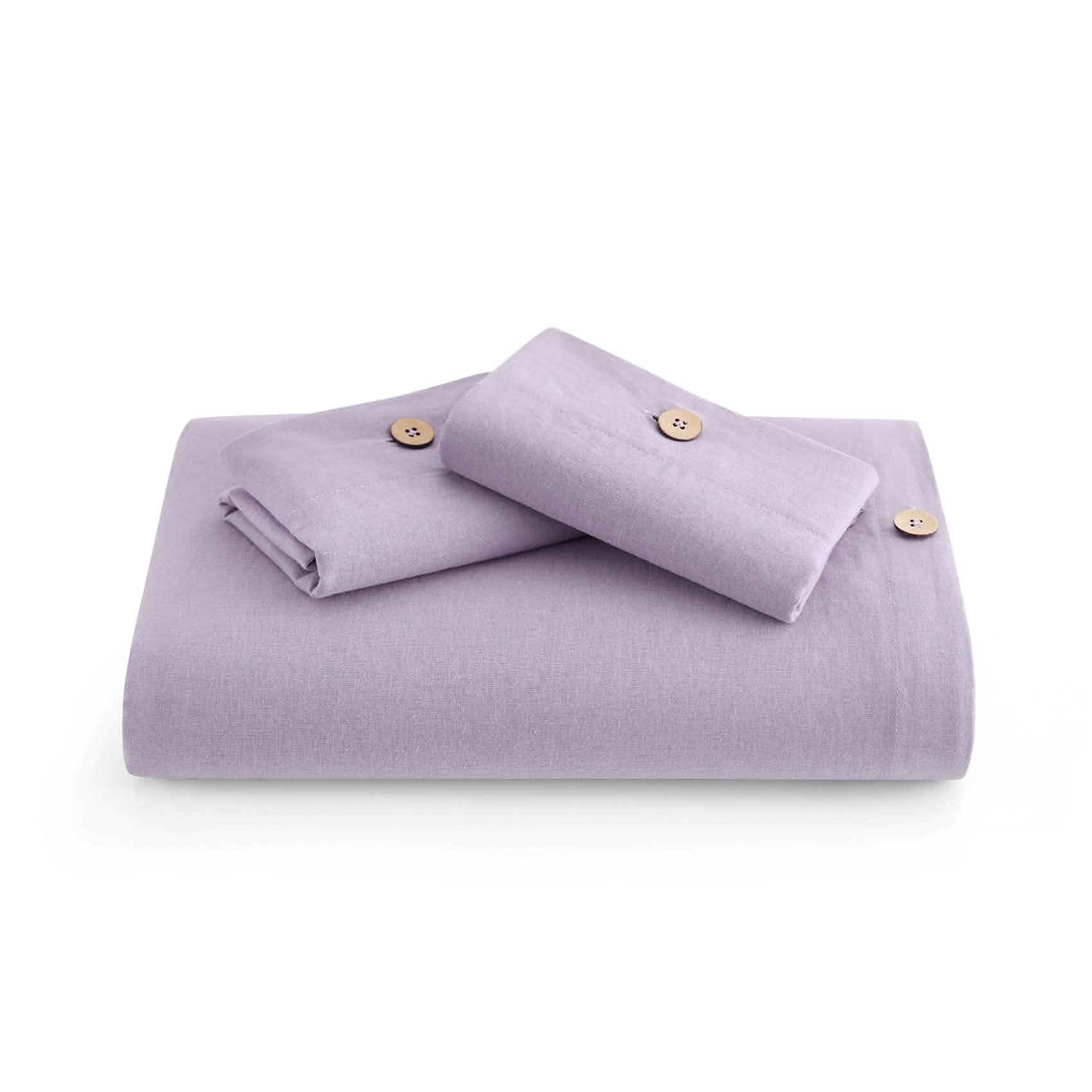 GentleSoft™ Cotton Linen Hybrid Duvet Cover Set