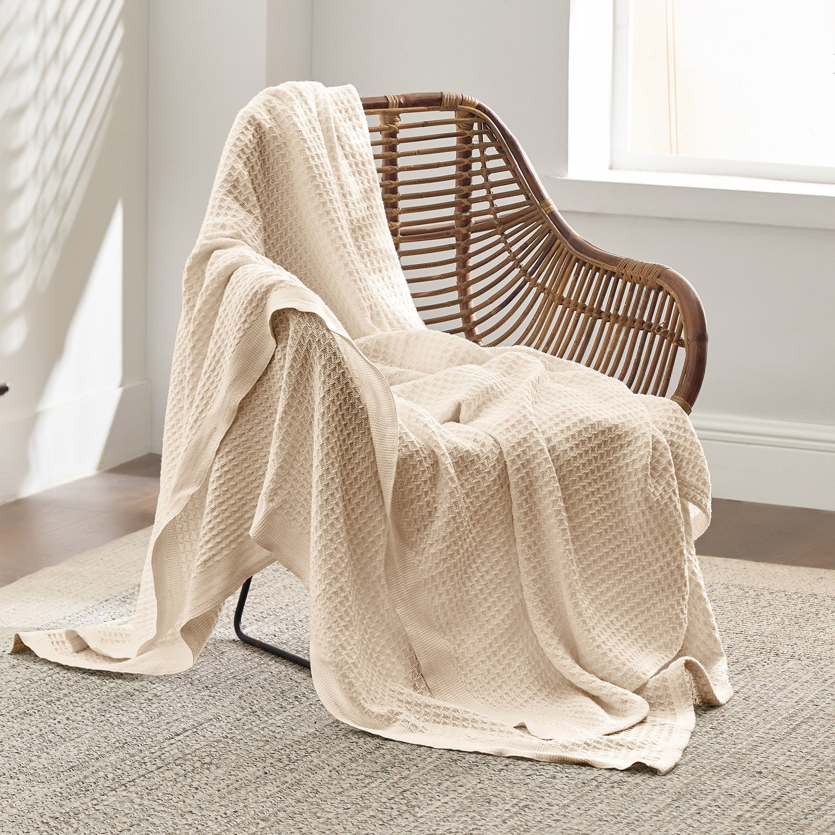 GentleSoft™ Cotton Waffle Weave Blanket
