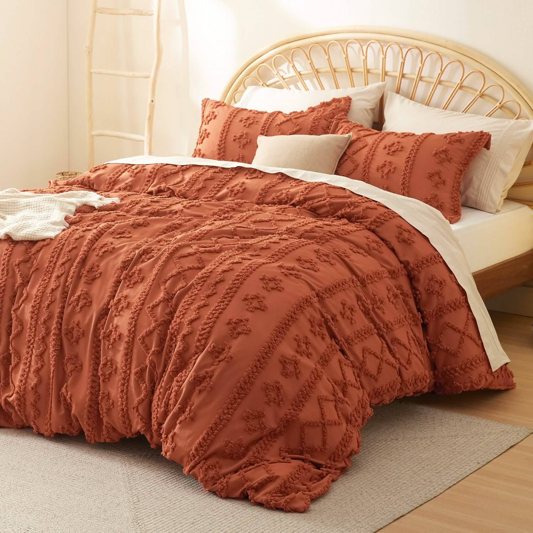 GentleSoft™ Boho Tufted Embroidery Duvet Cover Set