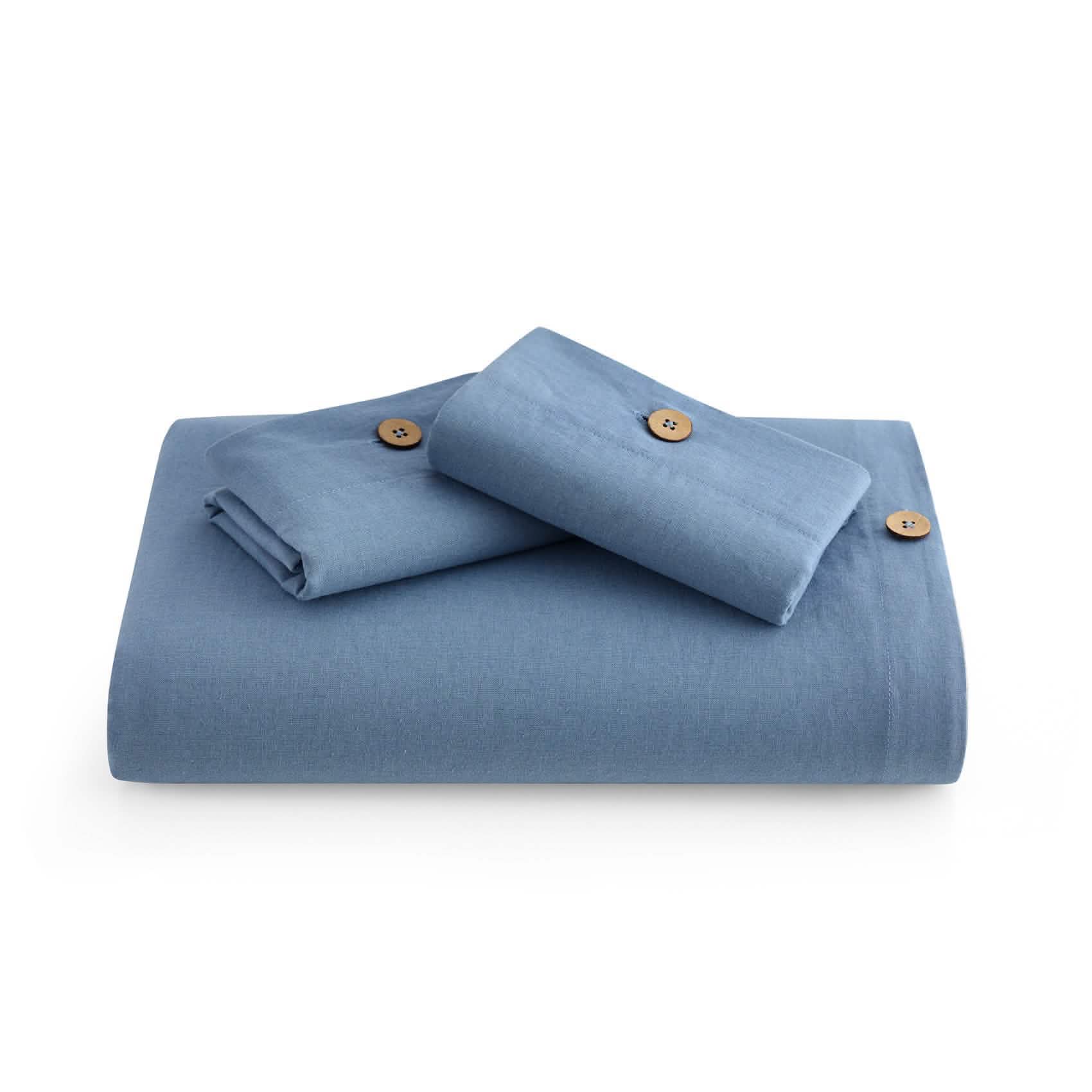GentleSoft™ Cotton Linen Hybrid Duvet Cover Set