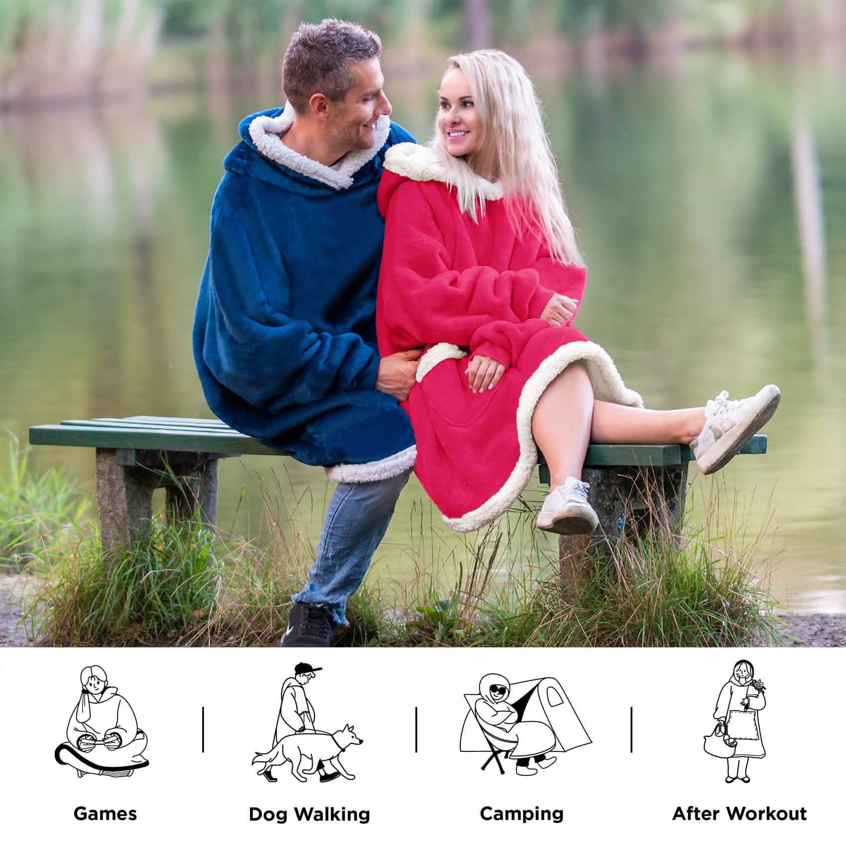 GentleSoft™ Sherpa Fleece Wearable Blanket