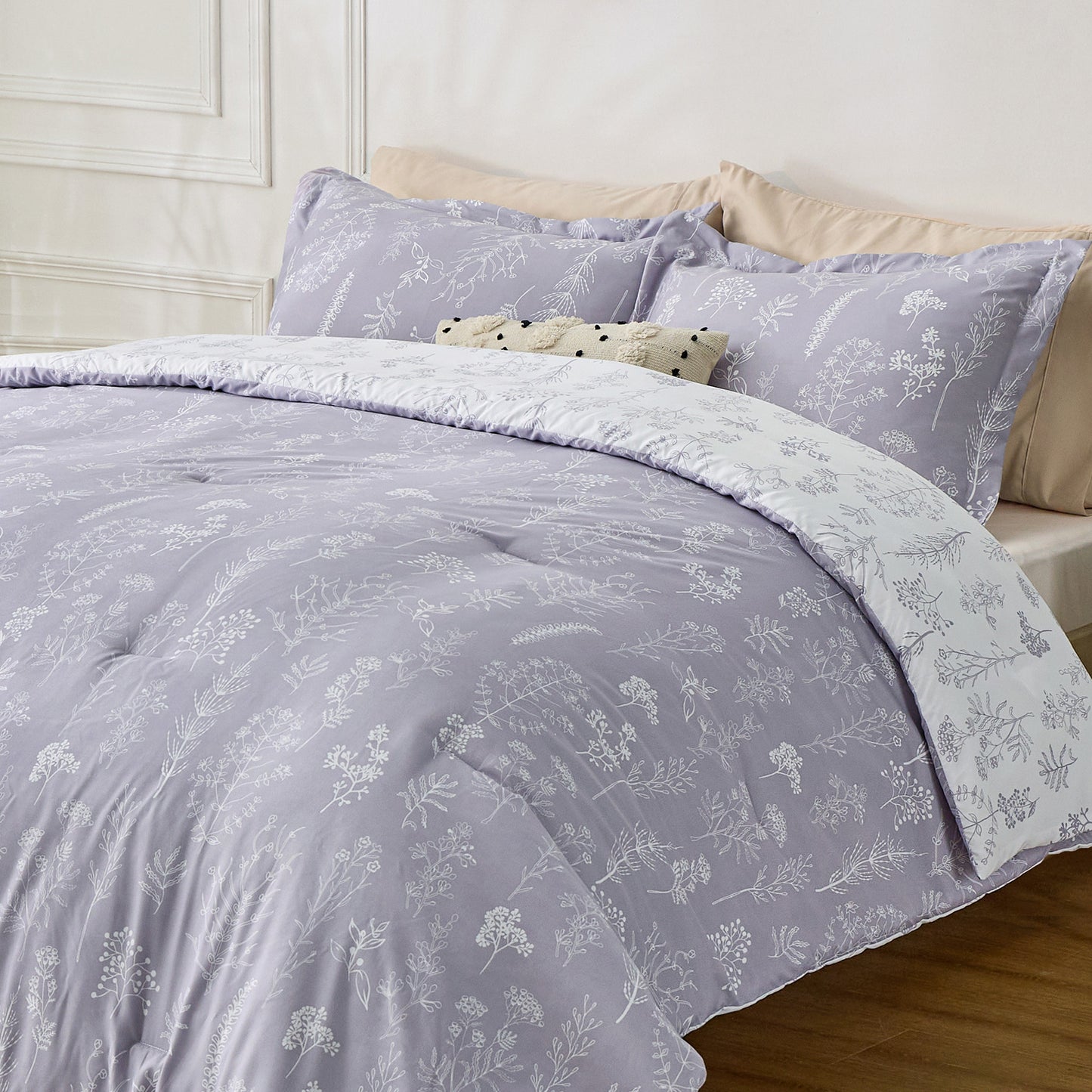 GentleSoft® Reversible Floral Print Duvet Cover Set
