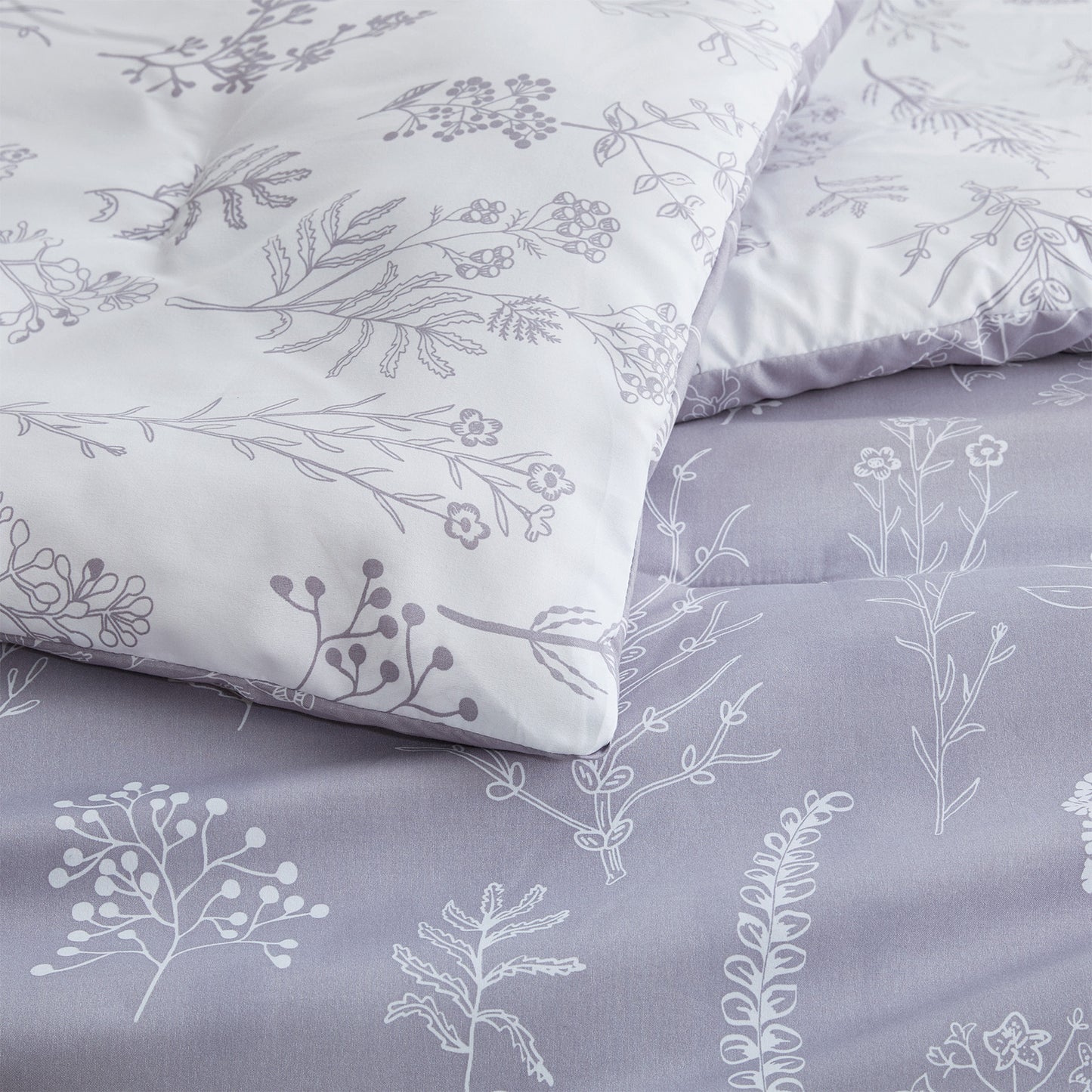 GentleSoft® Reversible Floral Print Duvet Cover Set