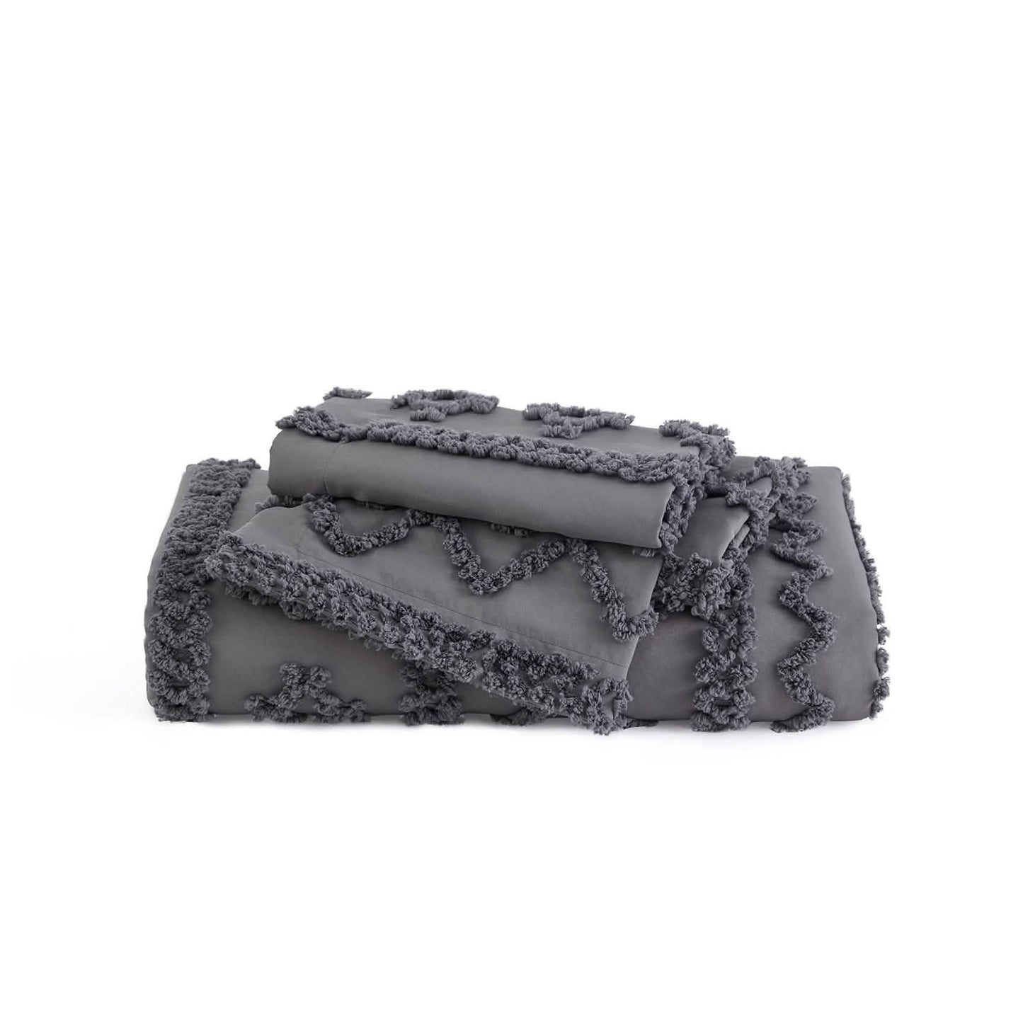 GentleSoft™ Boho Tufted Embroidery Duvet Cover Set