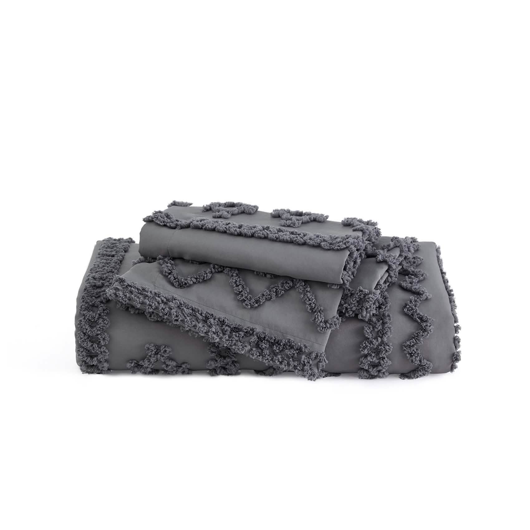GentleSoft™ Boho Tufted Embroidery Duvet Cover Set