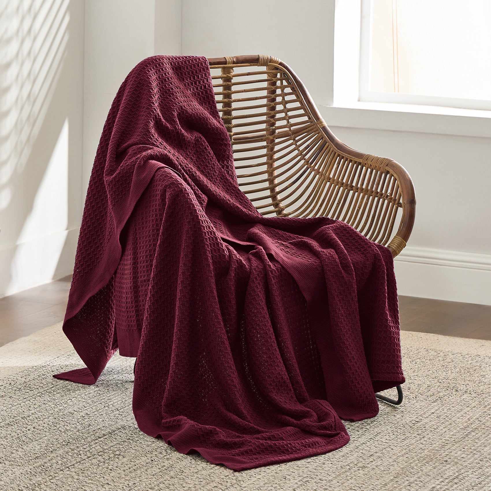 GentleSoft™ Cotton Waffle Weave Blanket