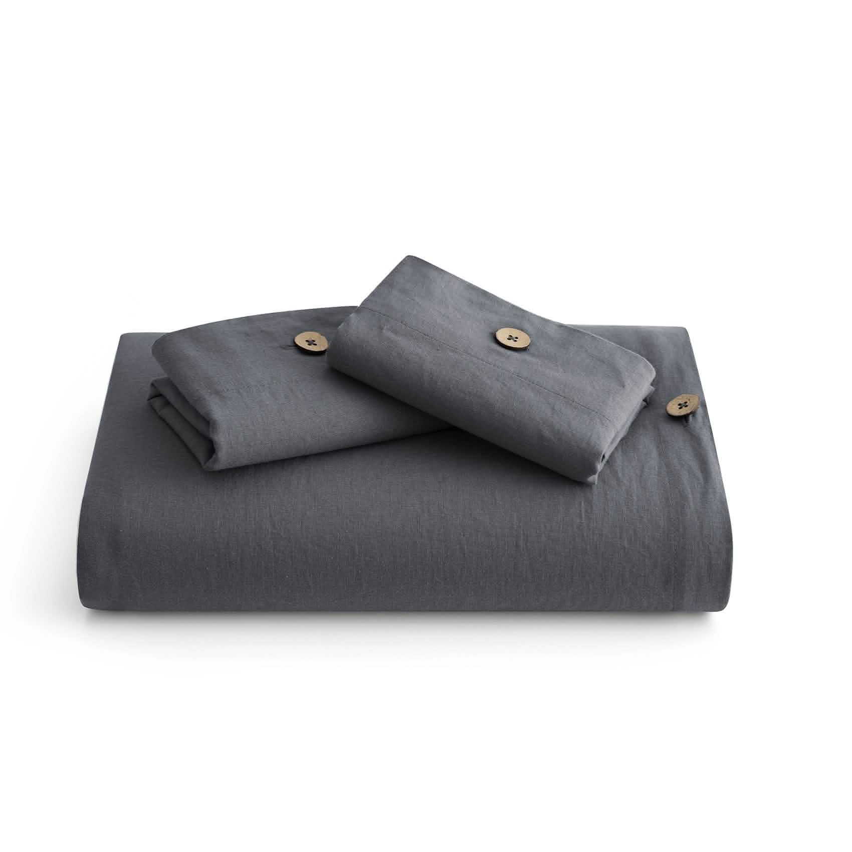 GentleSoft™ Cotton Linen Hybrid Duvet Cover Set