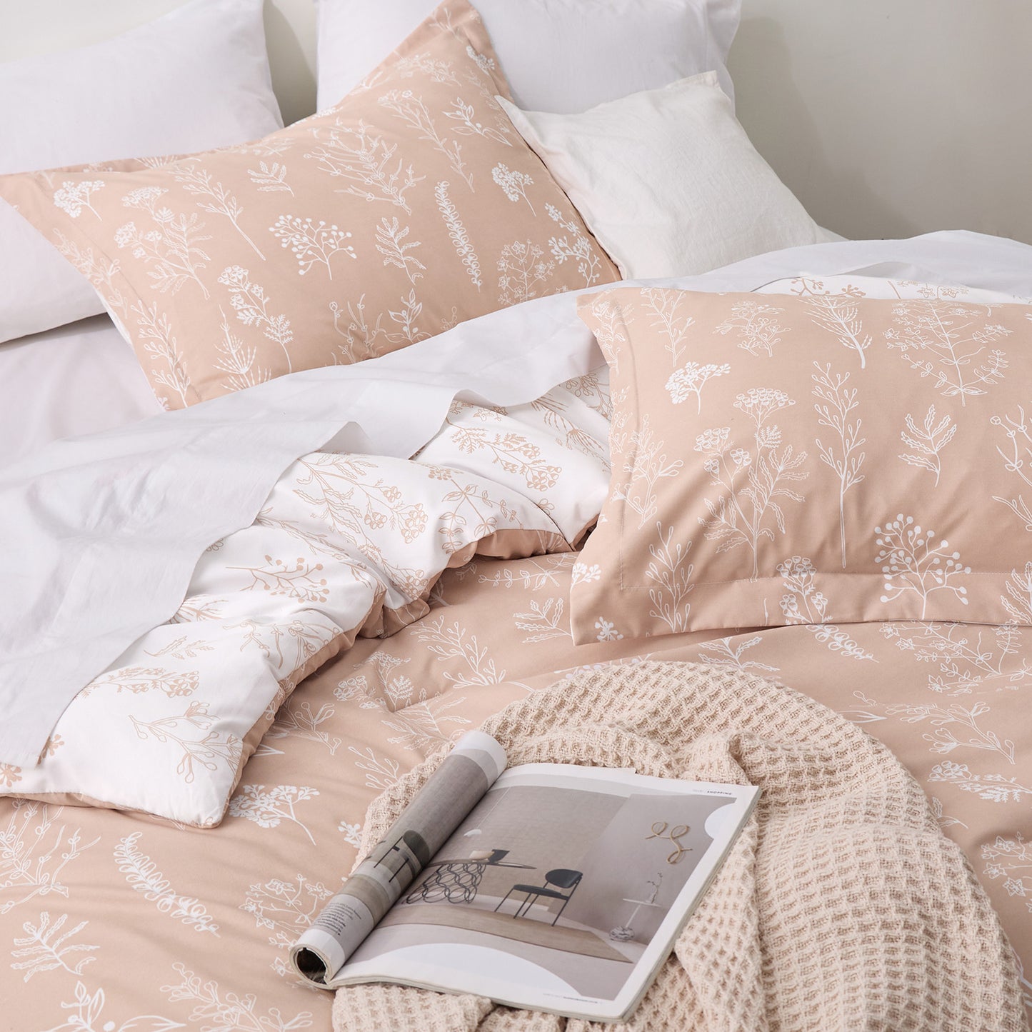 GentleSoft® Reversible Floral Print Duvet Cover Set