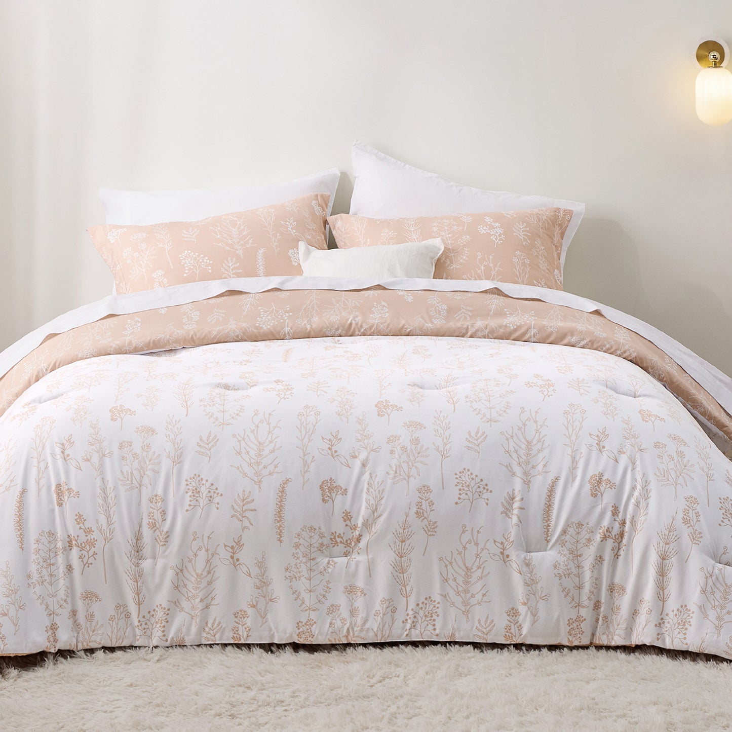 GentleSoft® Reversible Floral Print Duvet Cover Set