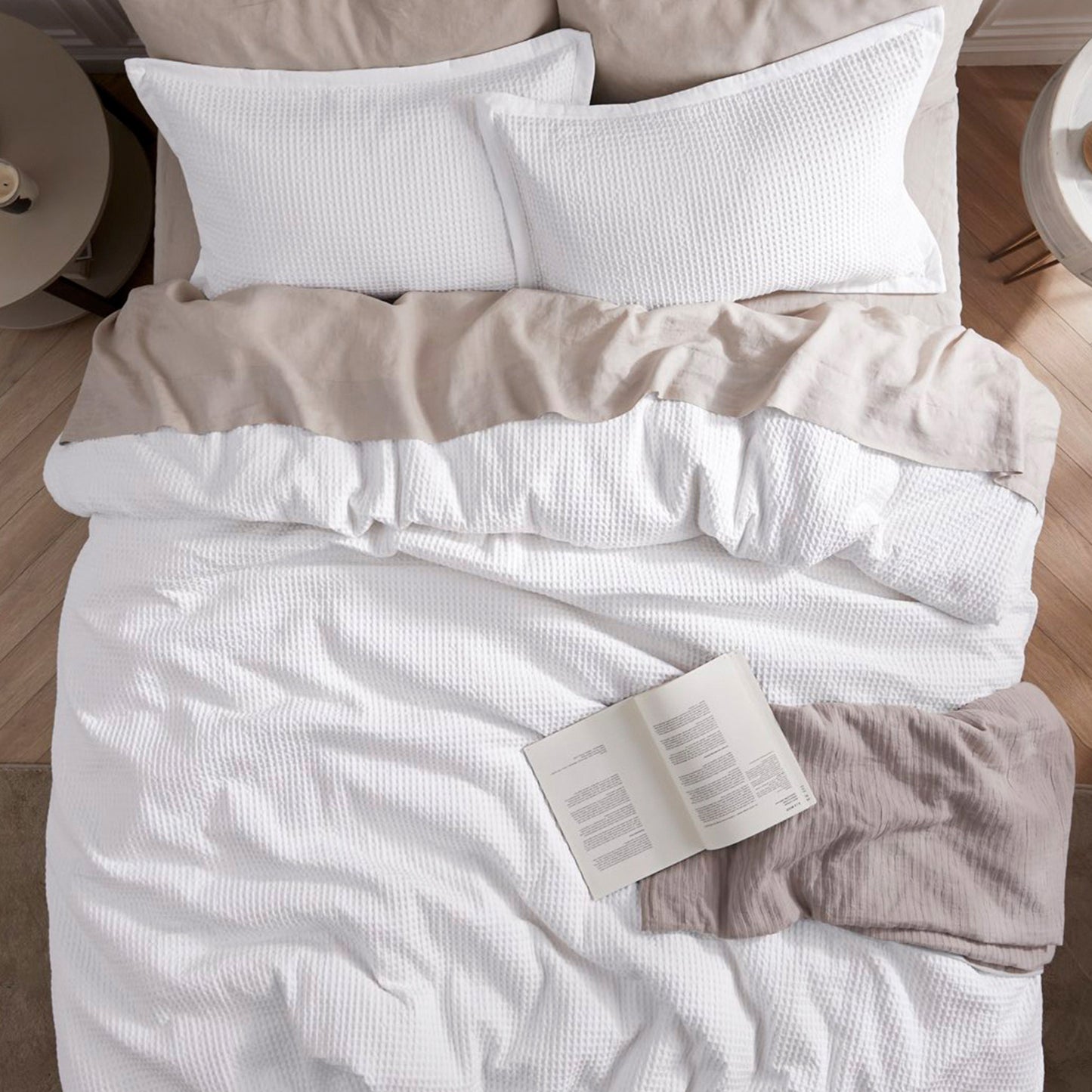 GentleSoft® Cotton Waffle Weave Duvet Cover Set