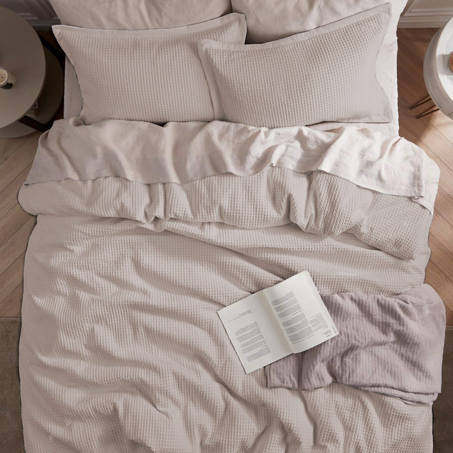 GentleSoft® Cotton Waffle Weave Duvet Cover Set