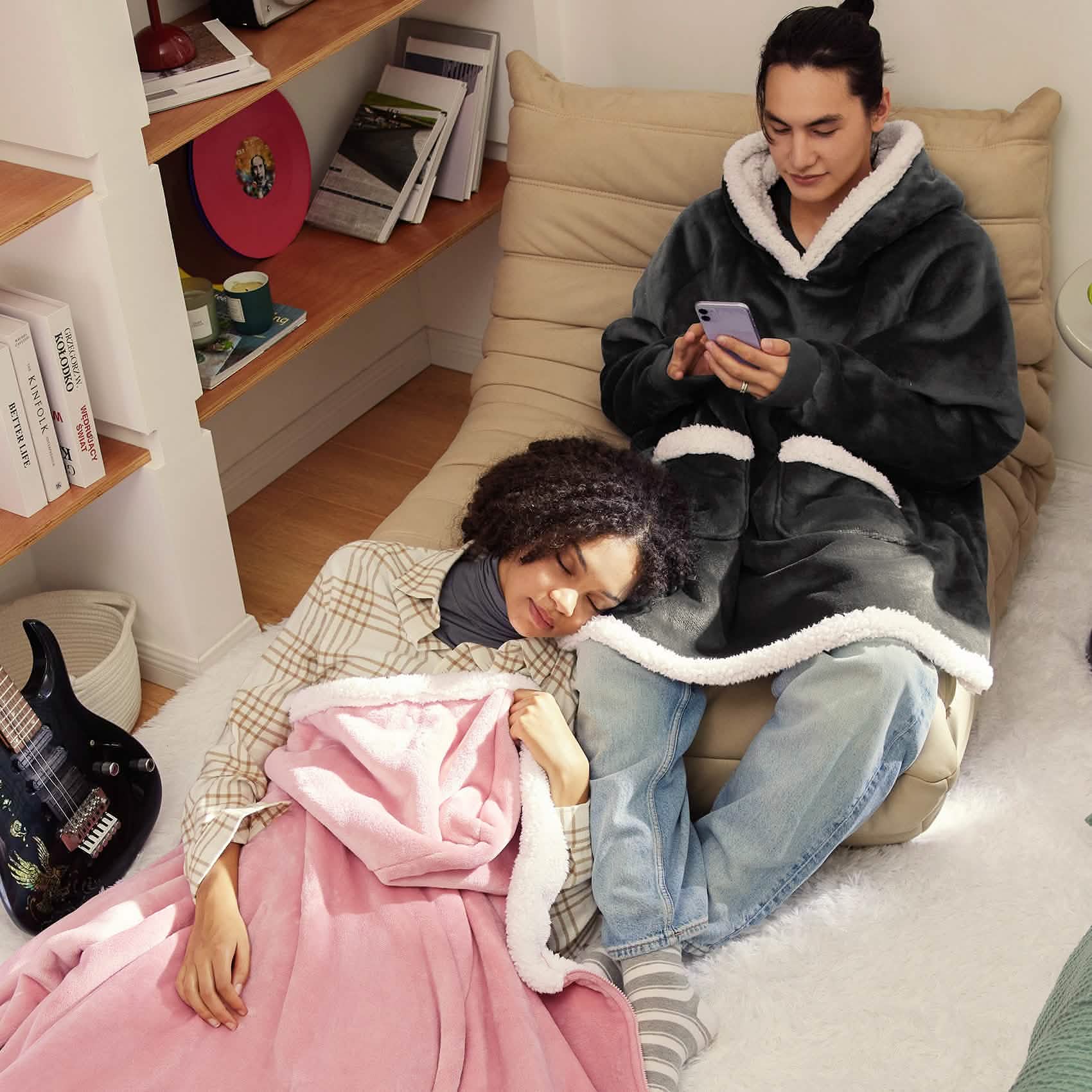 GentleSoft™ Sherpa Fleece Wearable Blanket
