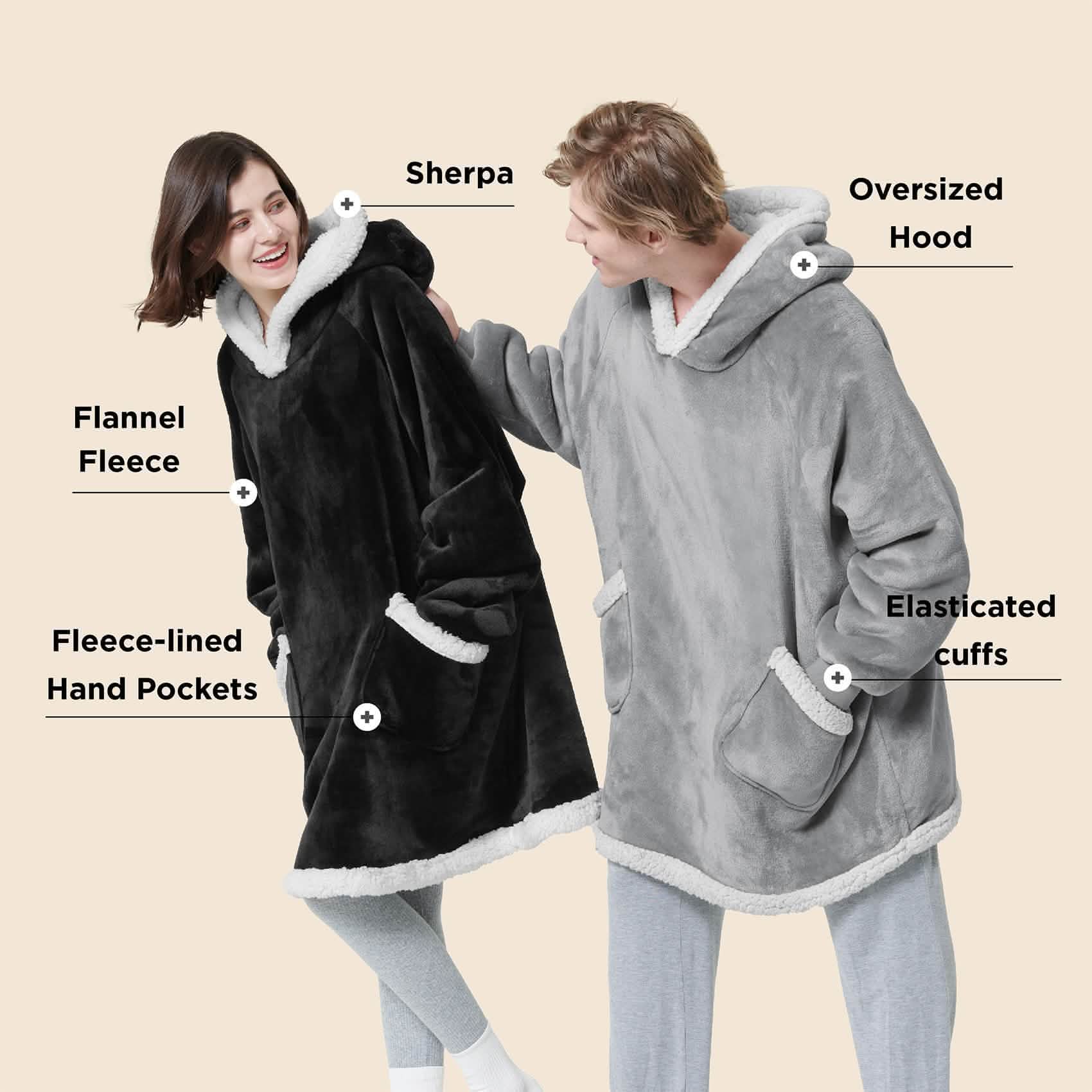 GentleSoft™ Sherpa Fleece Wearable Blanket