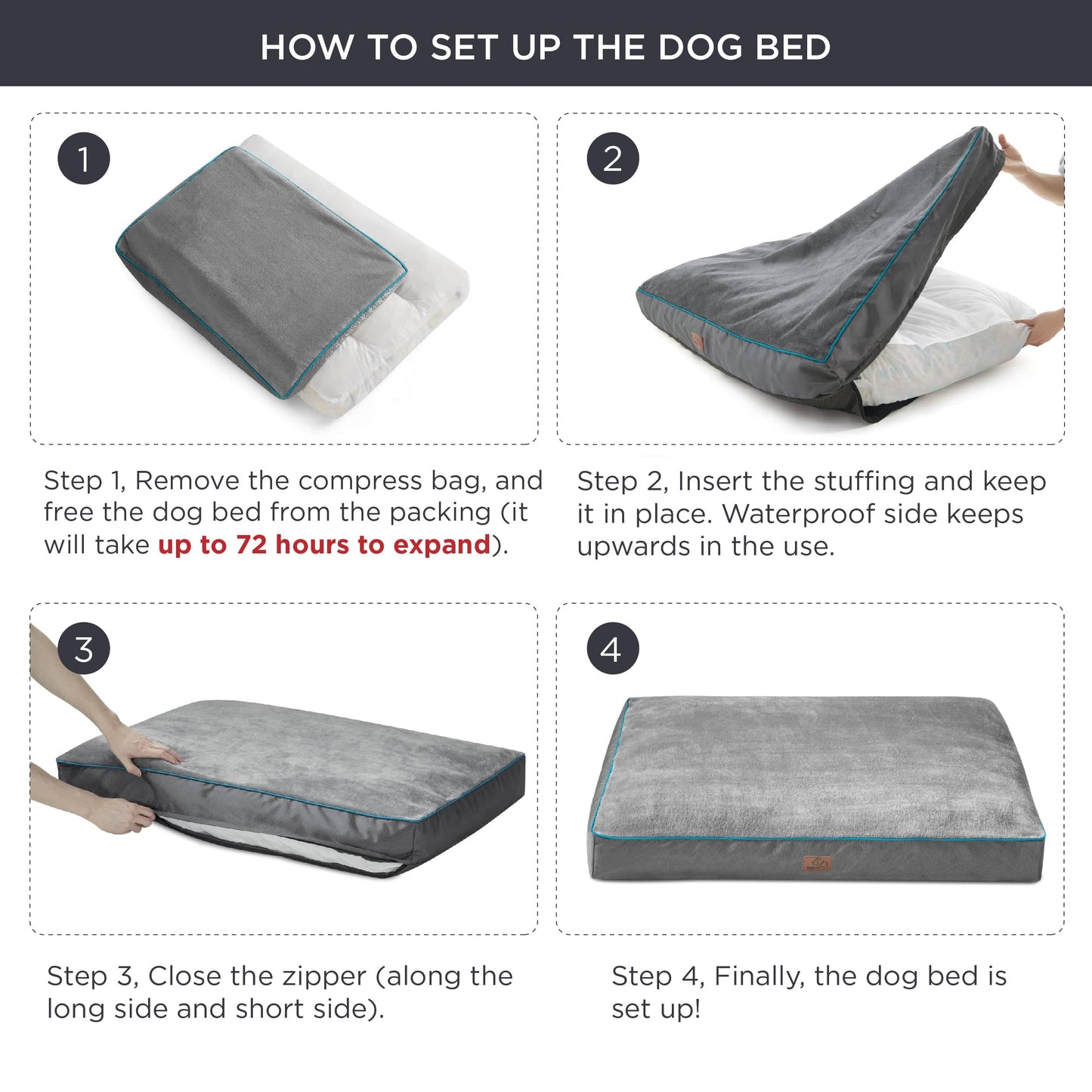Plush Waterproof Dog Bed