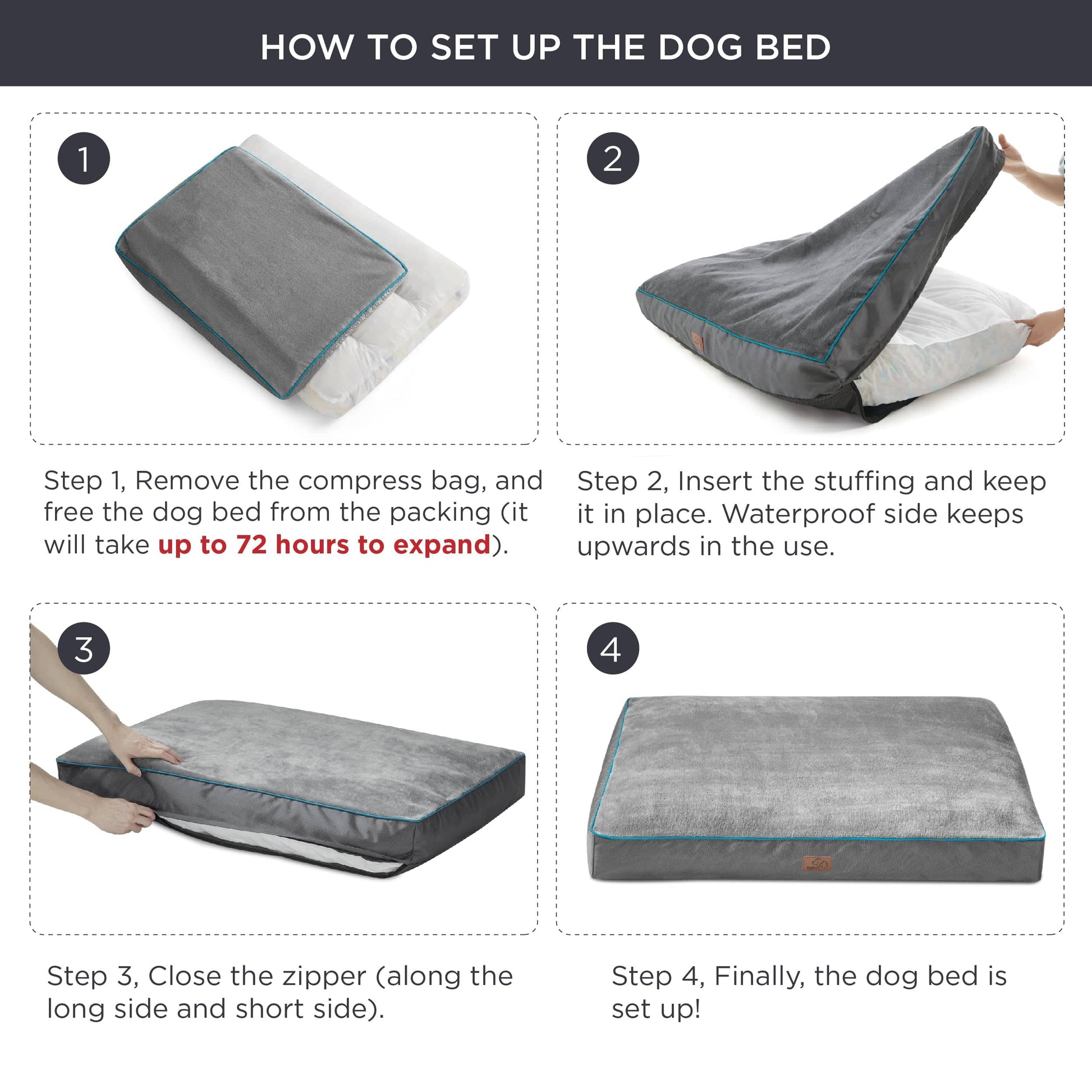 Plush Waterproof Dog Bed