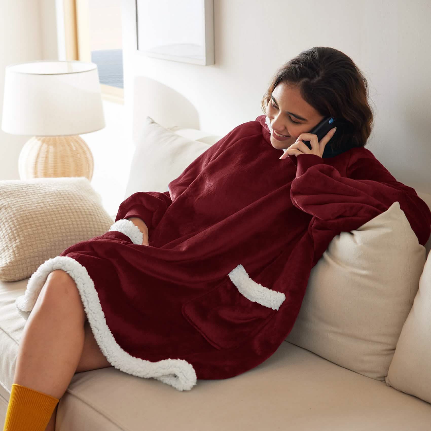 GentleSoft™ Sherpa Fleece Wearable Blanket