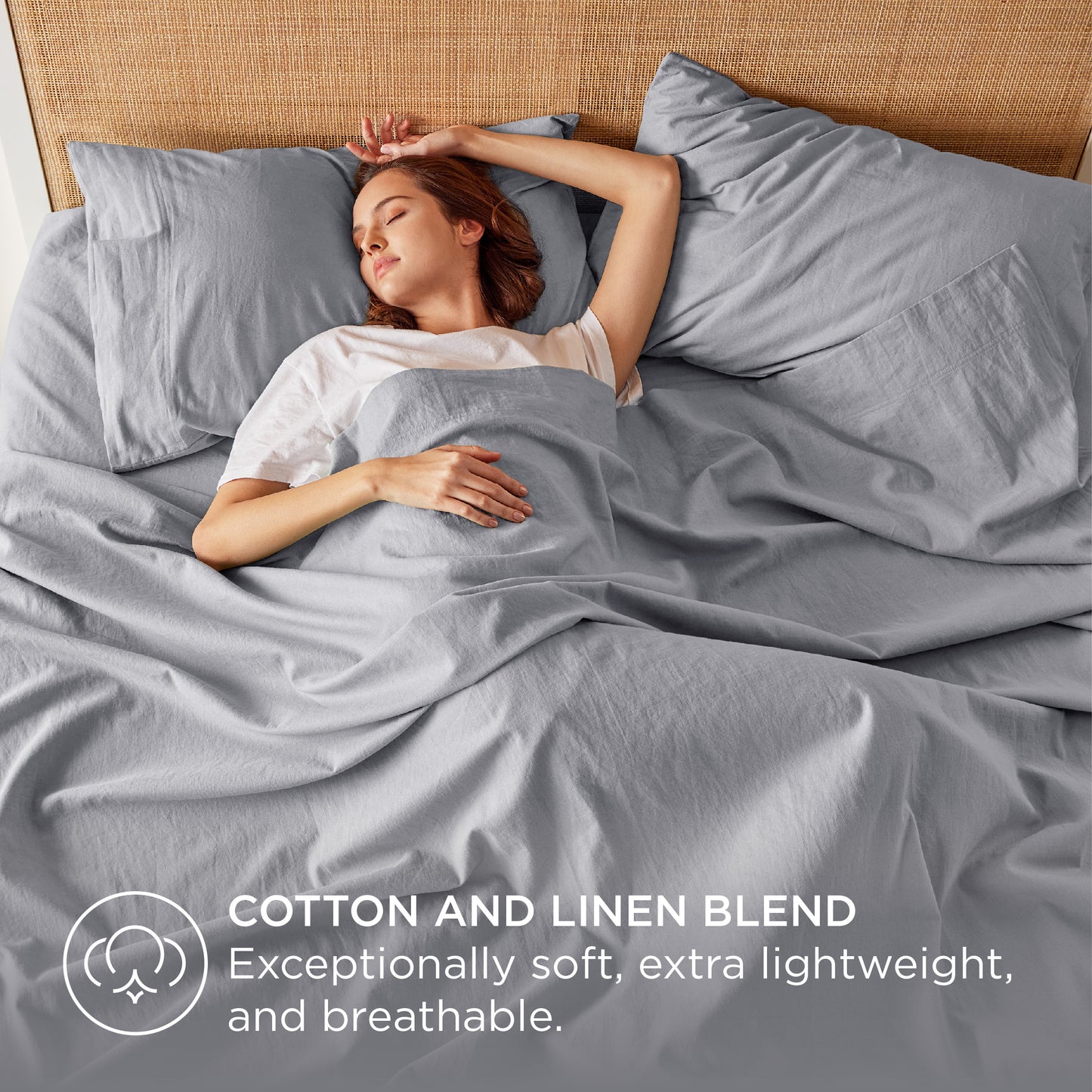 GentleSoft® Cotton-Linen Blend Sheet Set