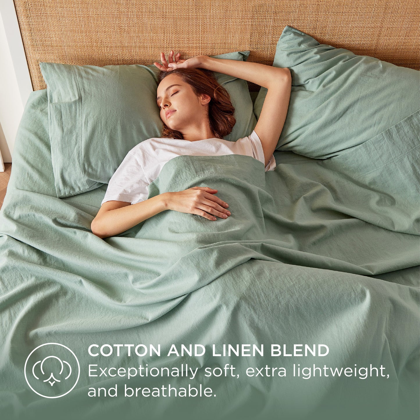 GentleSoft® Cotton-Linen Blend Sheet Set