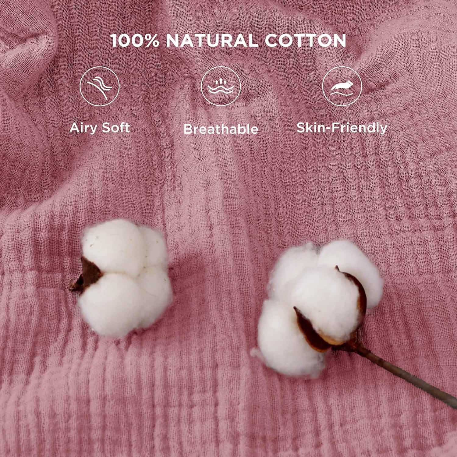 GentleSoft™ 100% Cotton Gauze Spring Throw Blanket