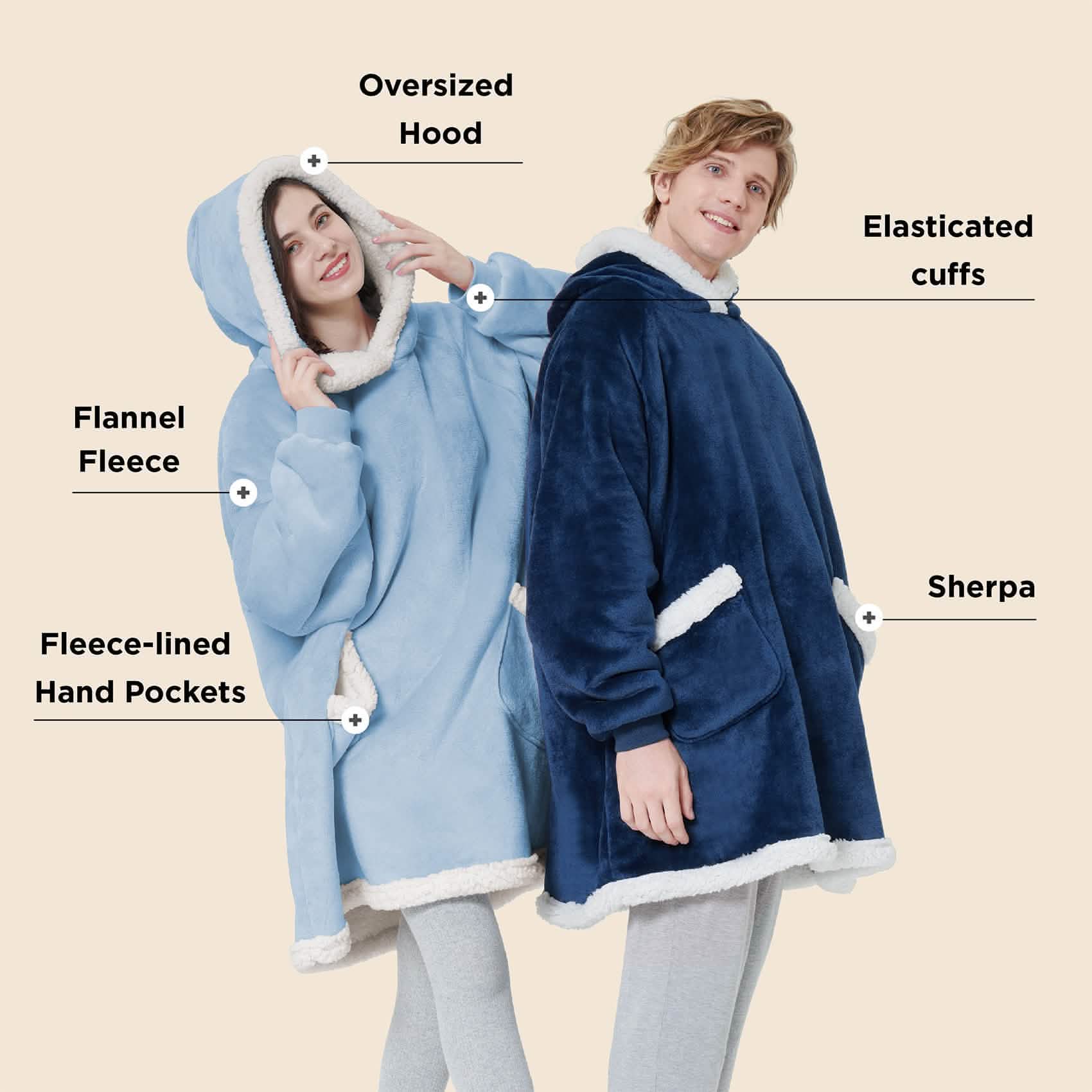 GentleSoft™ Sherpa Fleece Wearable Blanket