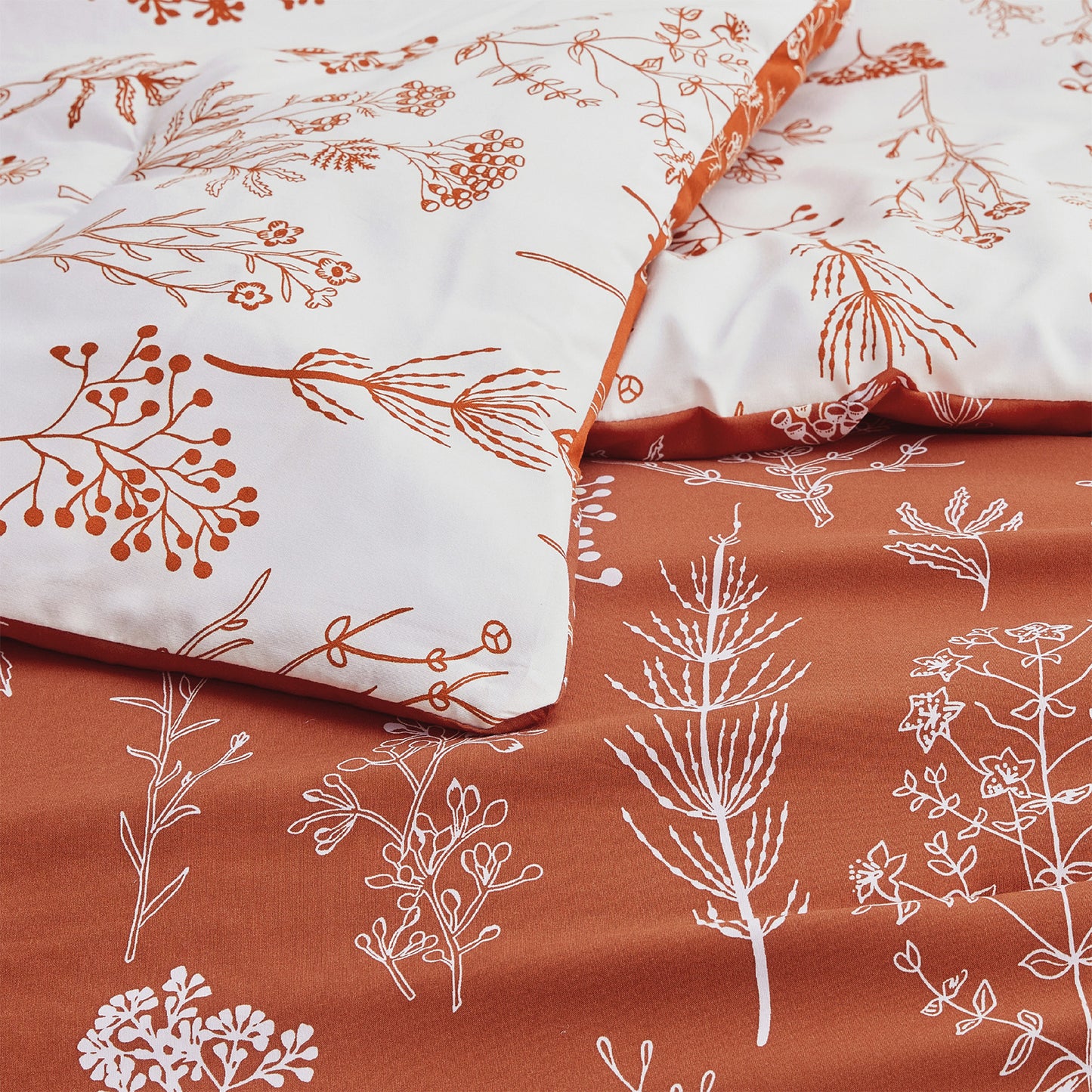 GentleSoft® Reversible Floral Print Duvet Cover Set