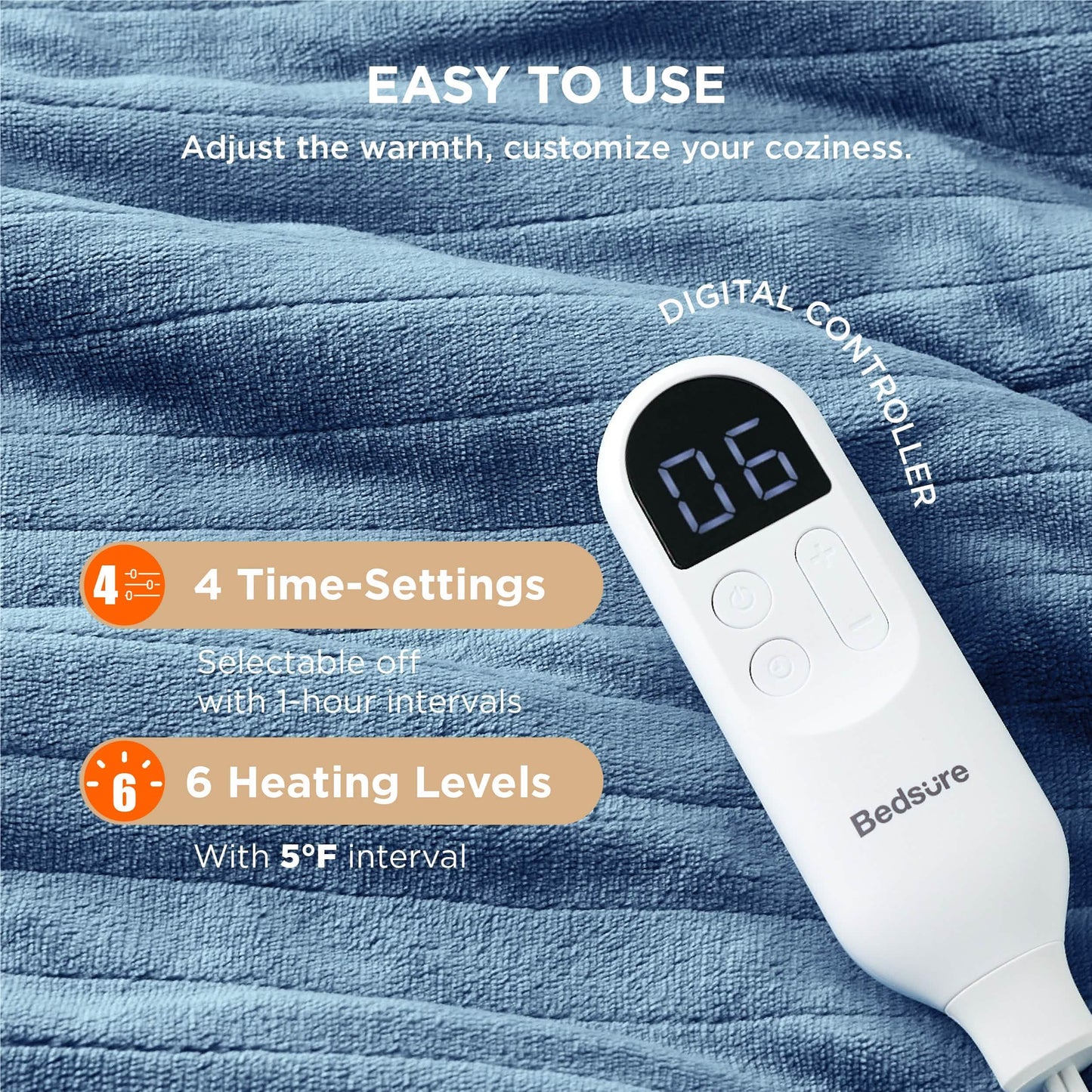 GentleSoft™ Solid Flannel Heated Blanket