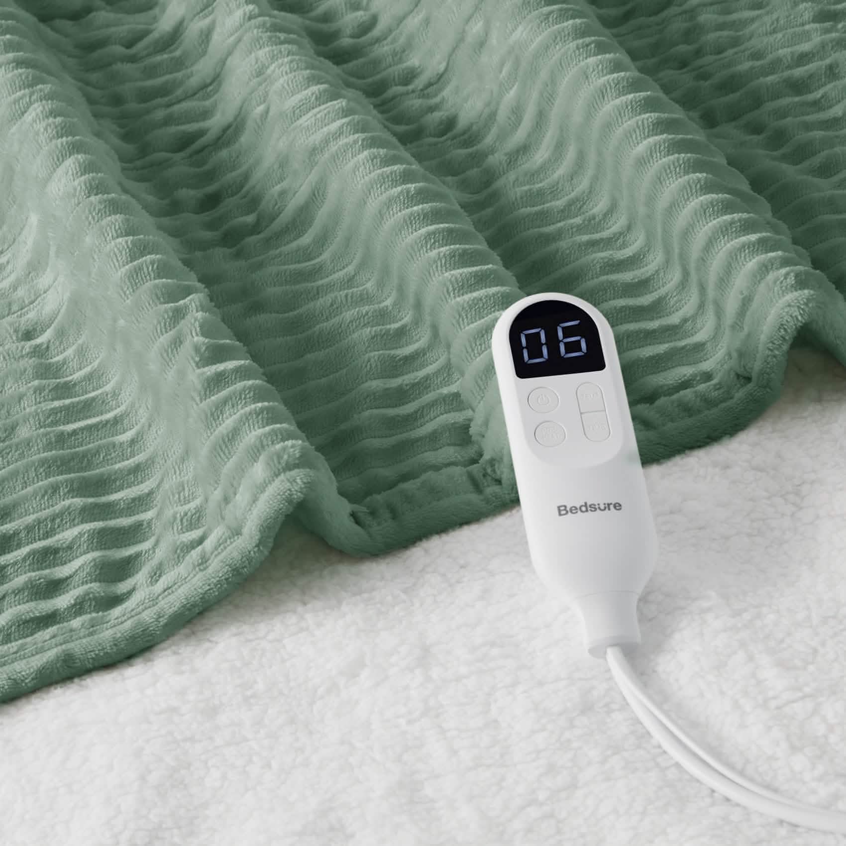 GentleSoft™ Ribbed Flannel Heated Blanket