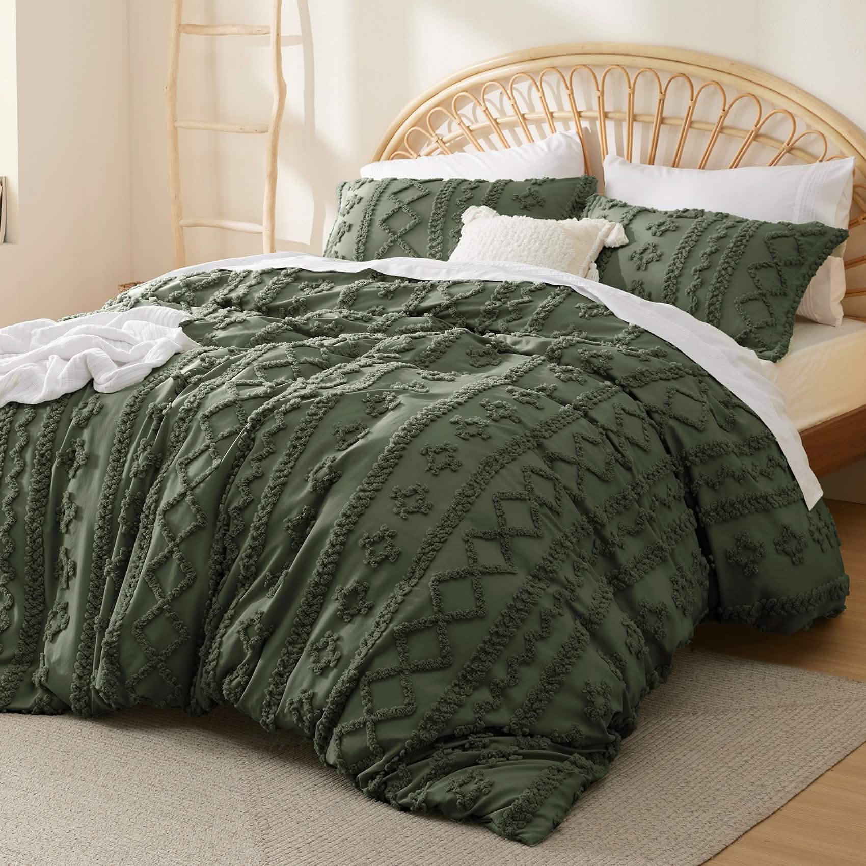 GentleSoft™ Boho Tufted Embroidery Duvet Cover Set