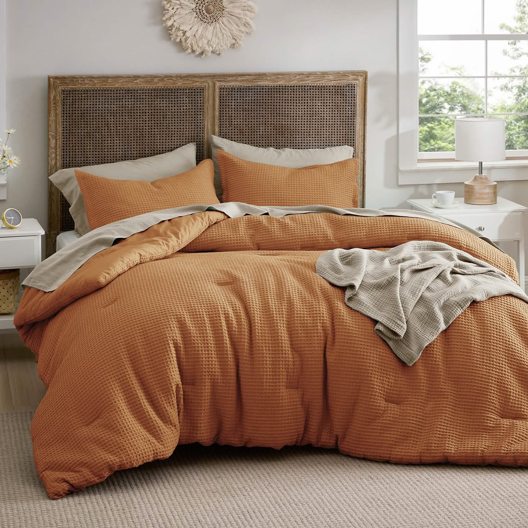 GentleSoft™ Cotton Waffle Weave Comforter Set