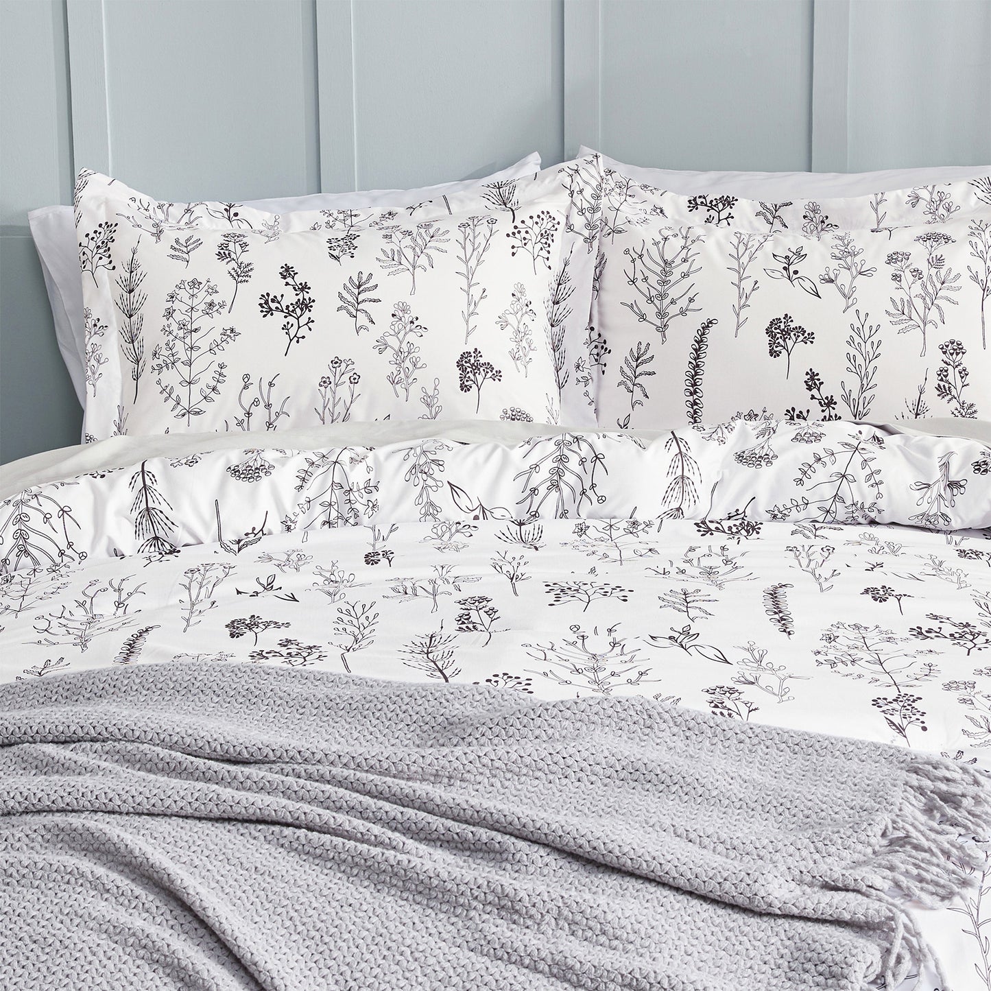 GentleSoft® Reversible Floral Print Duvet Cover Set