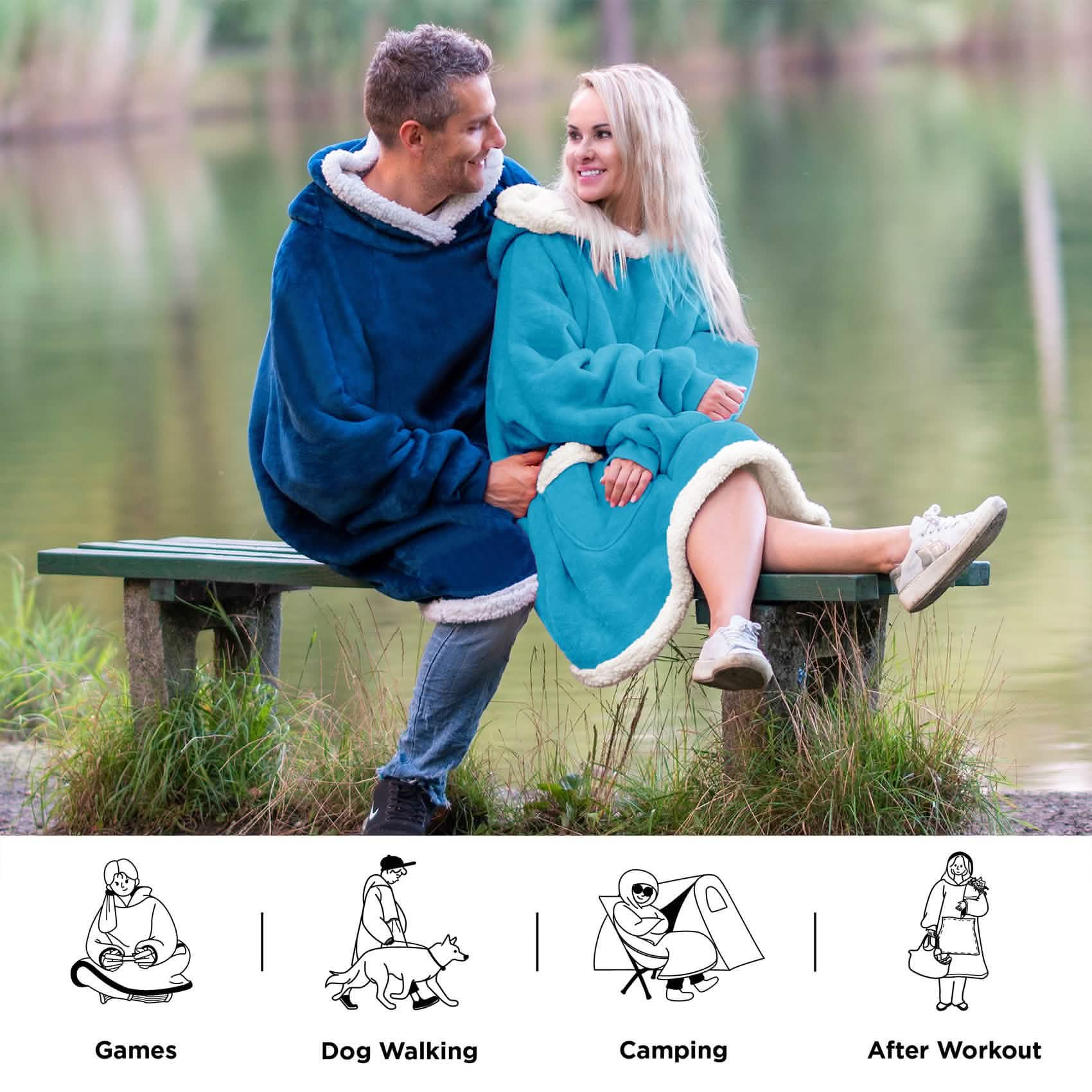 GentleSoft™ Sherpa Fleece Wearable Blanket