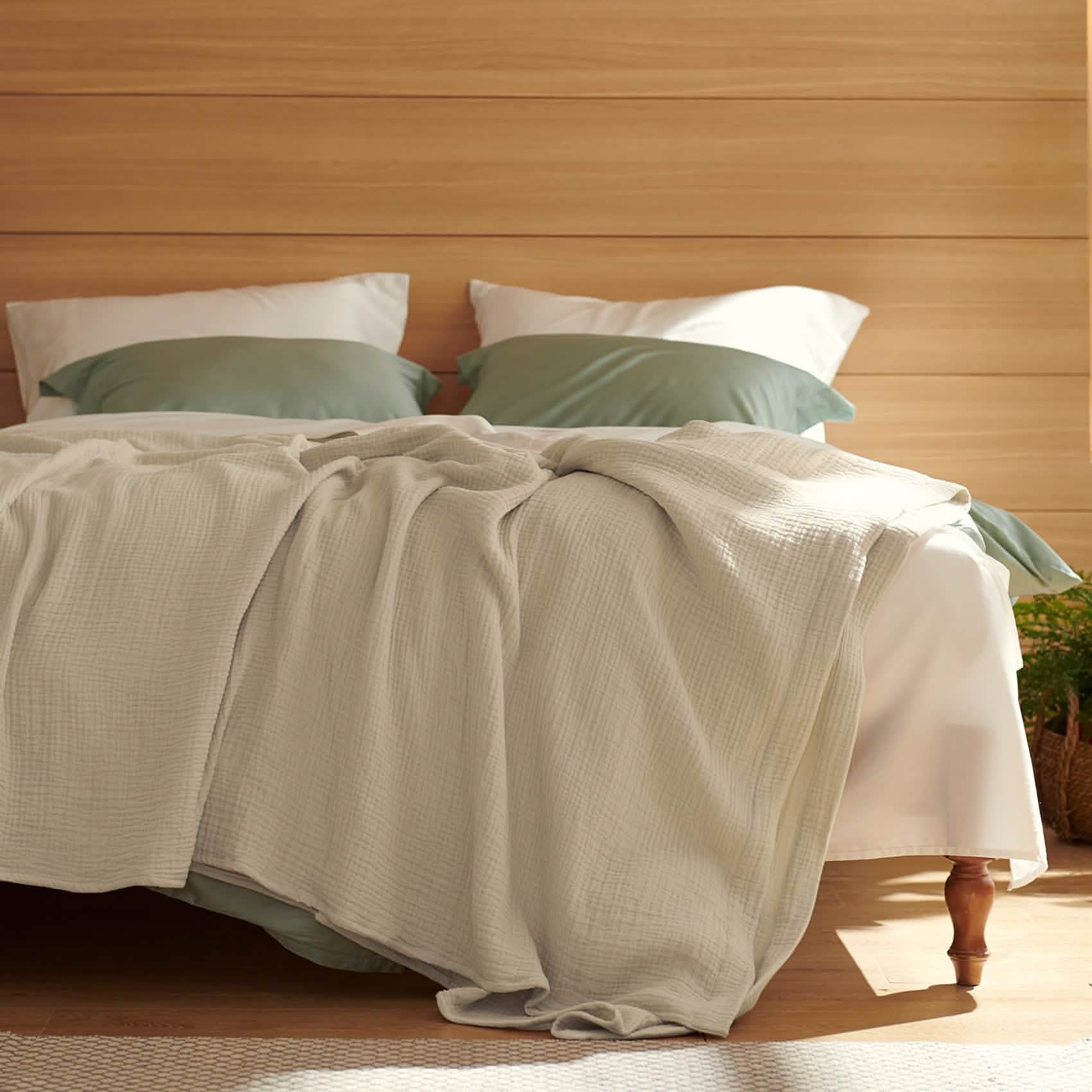 GentleSoft® 100% Cotton Gauze Spring Throw Blanket Bedsure®