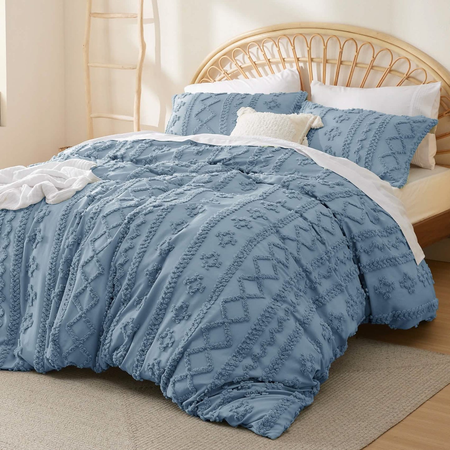 GentleSoft™ Boho Tufted Embroidery Duvet Cover Set