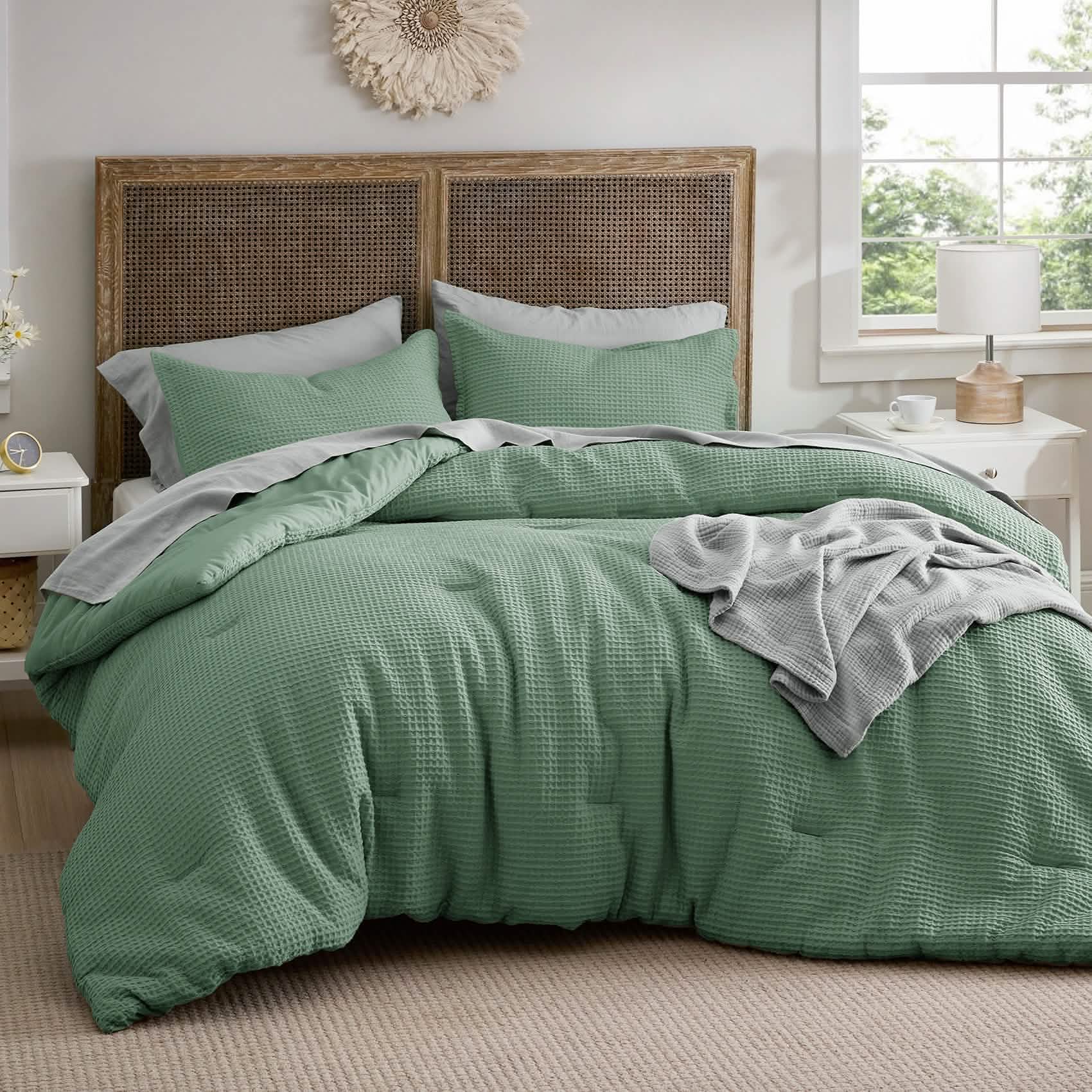 GentleSoft™ Cotton Waffle Weave Comforter Set