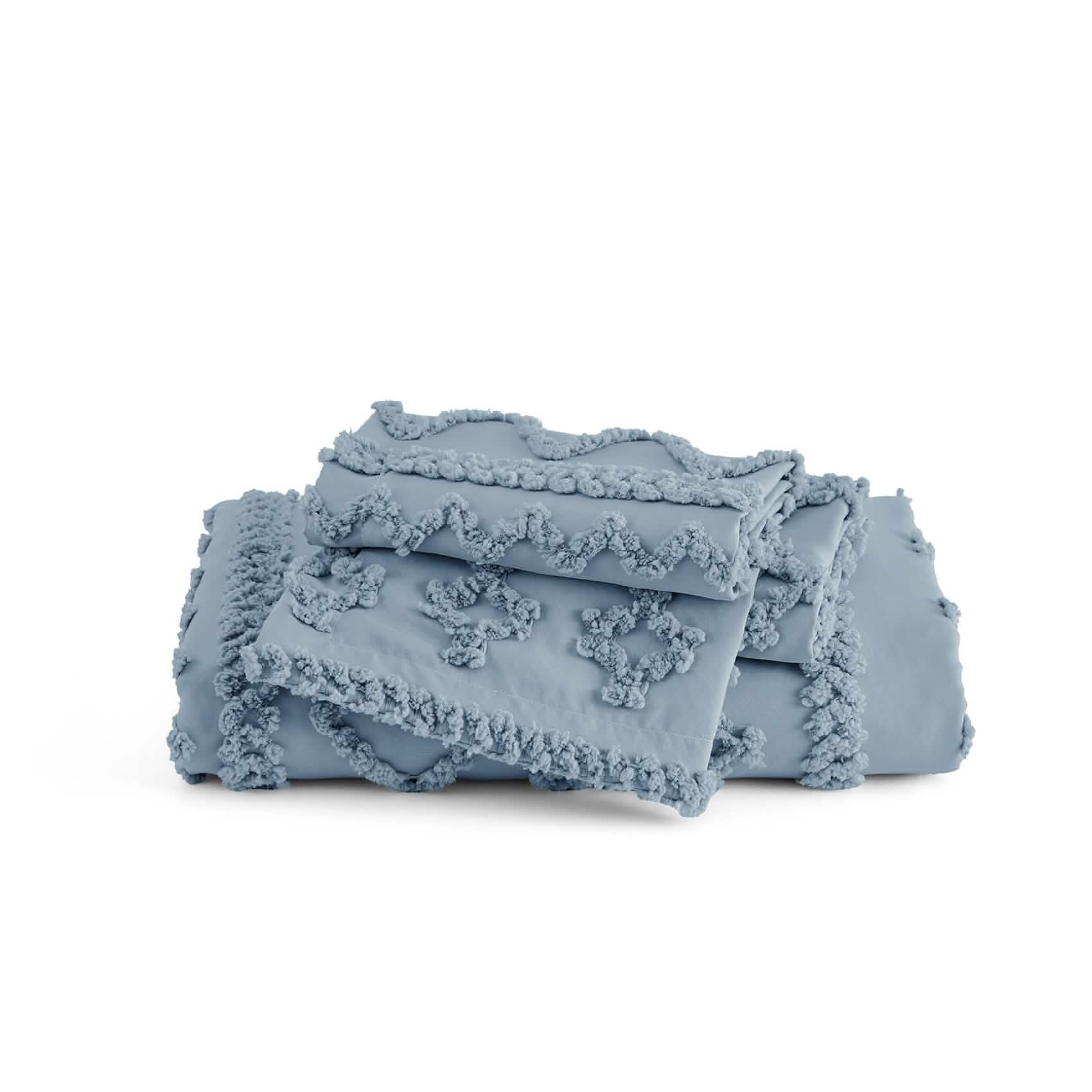 GentleSoft™ Boho Tufted Embroidery Duvet Cover Set