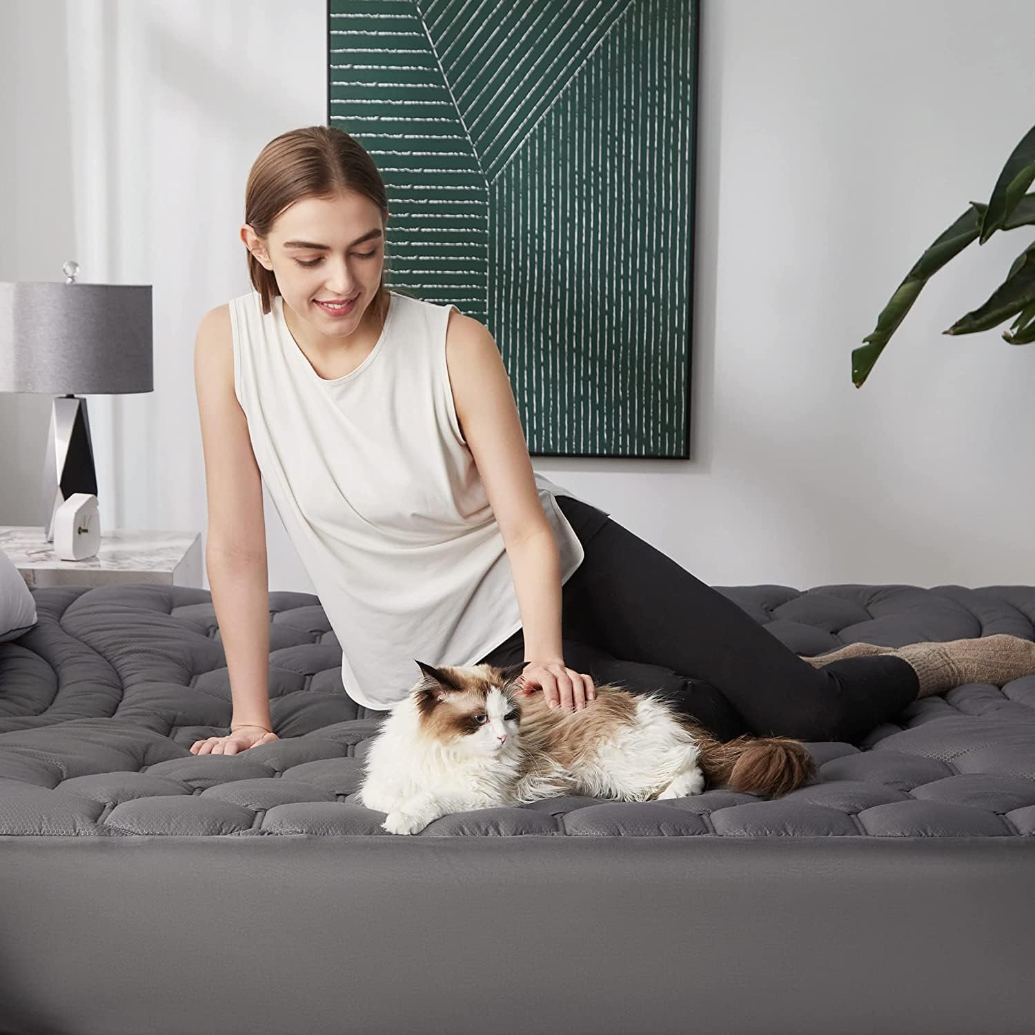 GentleSoft™ Three-Zone Quilted Mattress Pad