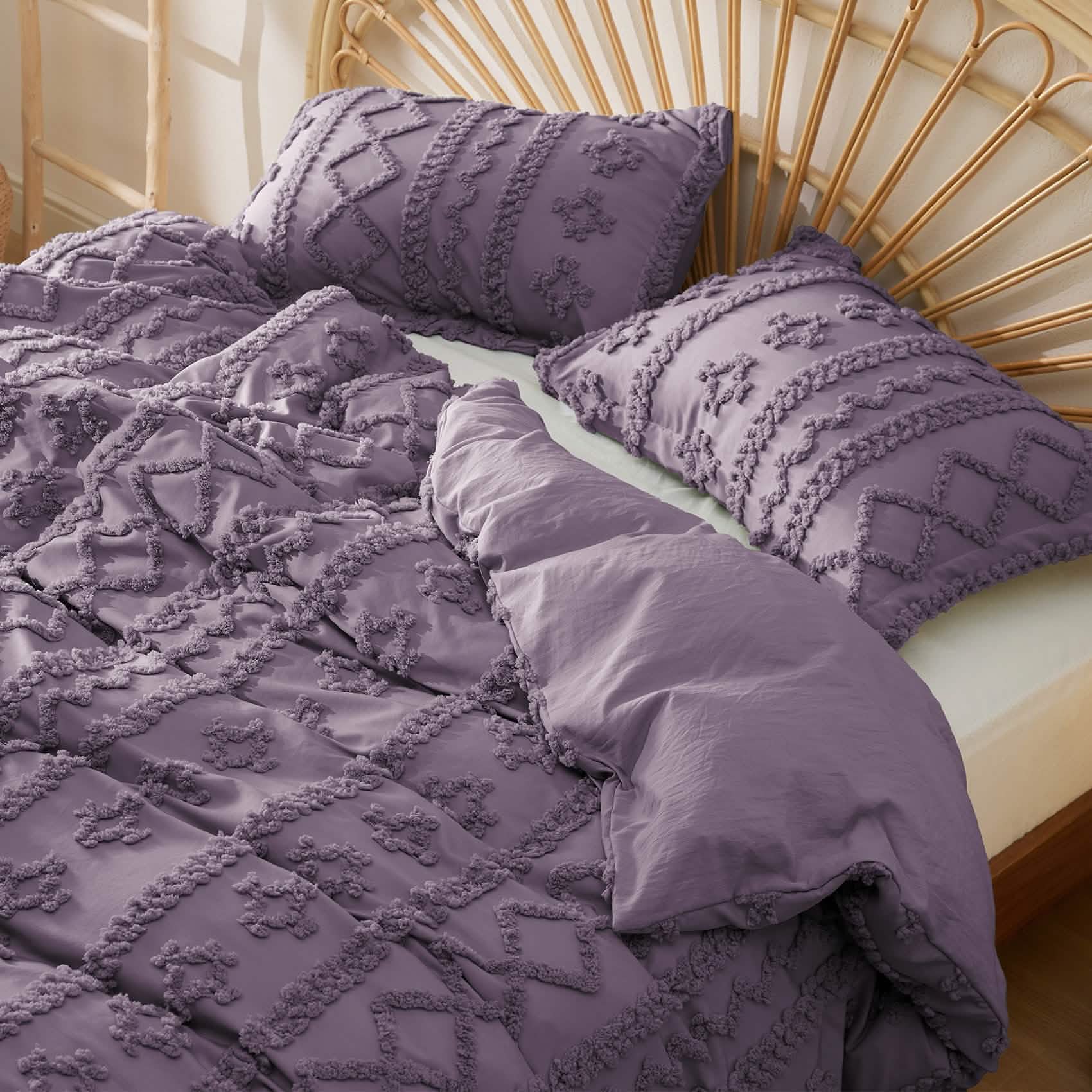 GentleSoft™ Boho Tufted Embroidery Duvet Cover Set