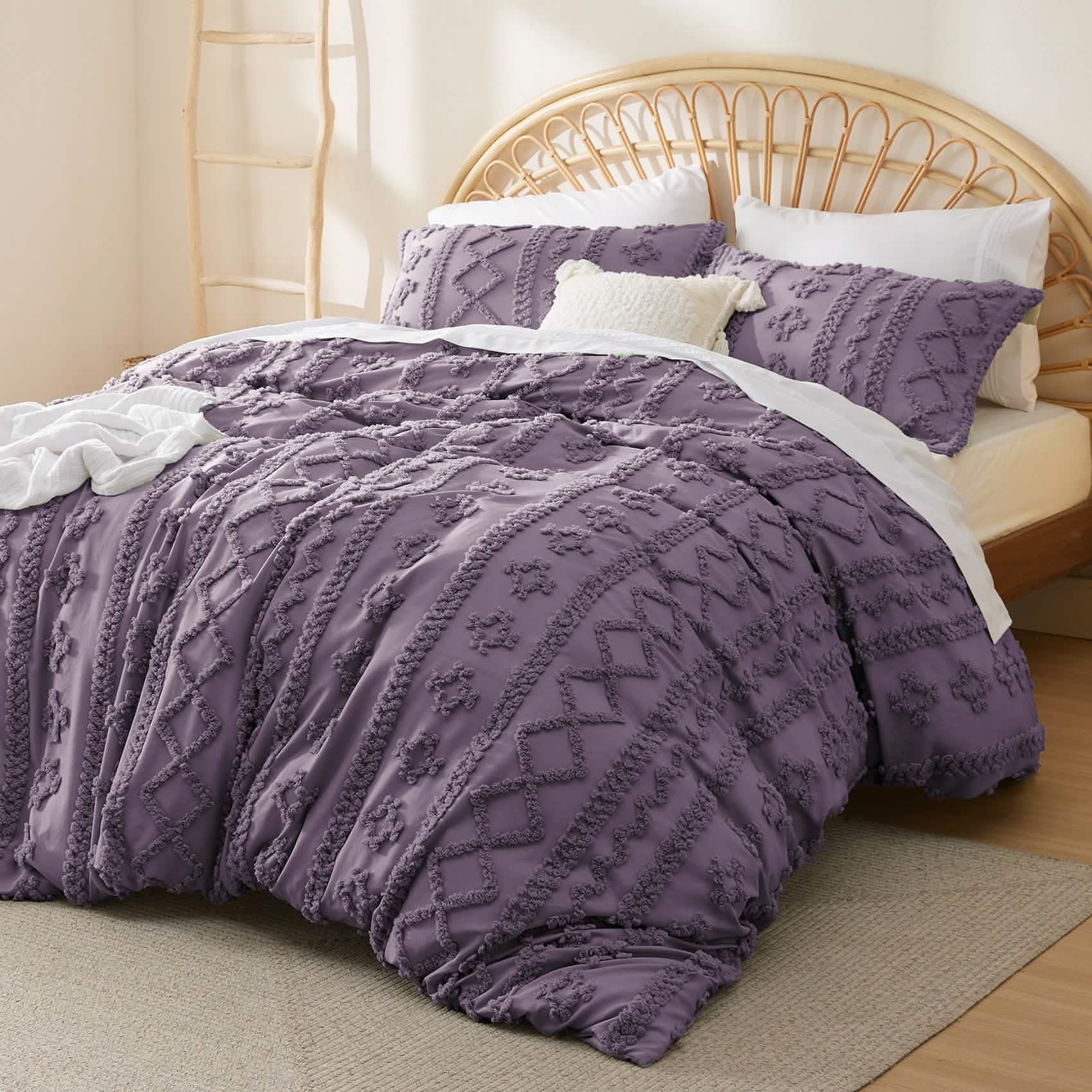 GentleSoft™ Boho Tufted Embroidery Duvet Cover Set