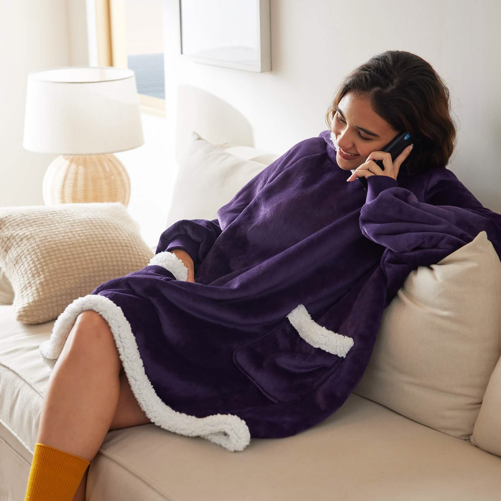 GentleSoft™ Sherpa Fleece Wearable Blanket