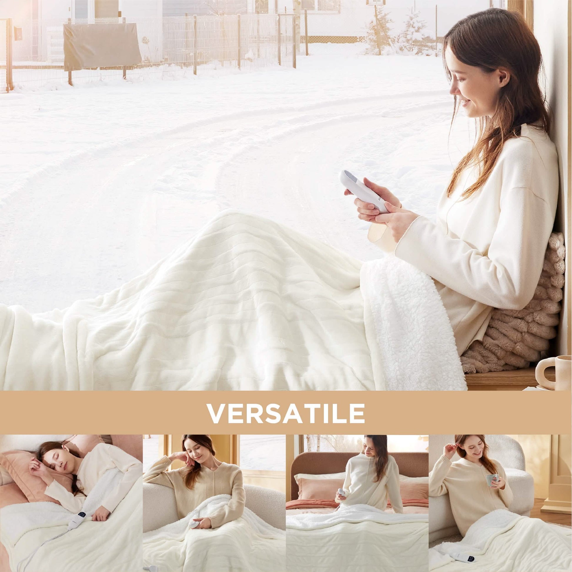 GentleSoft™ Solid Flannel Heated Blanket