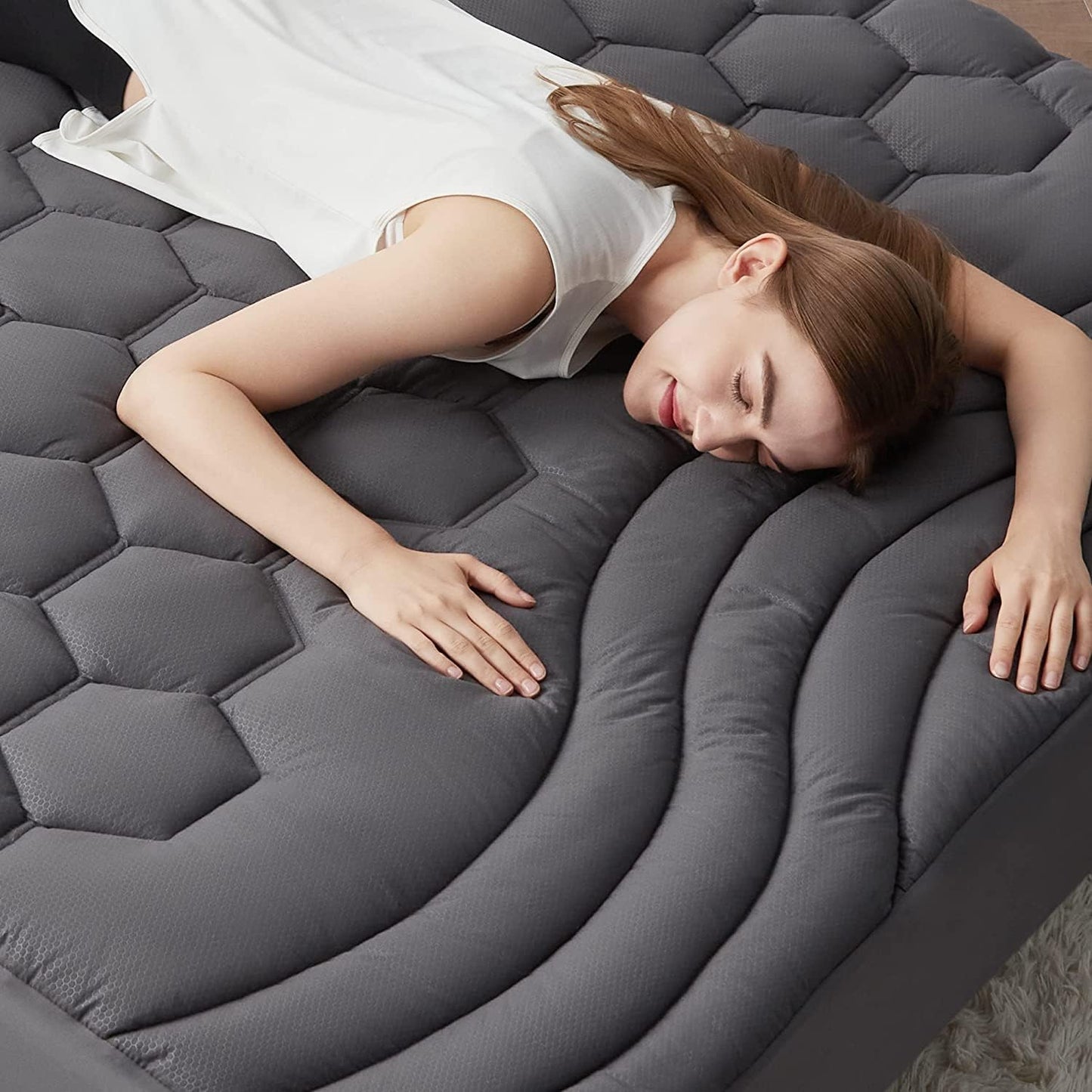 GentleSoft™ Three-Zone Quilted Mattress Pad