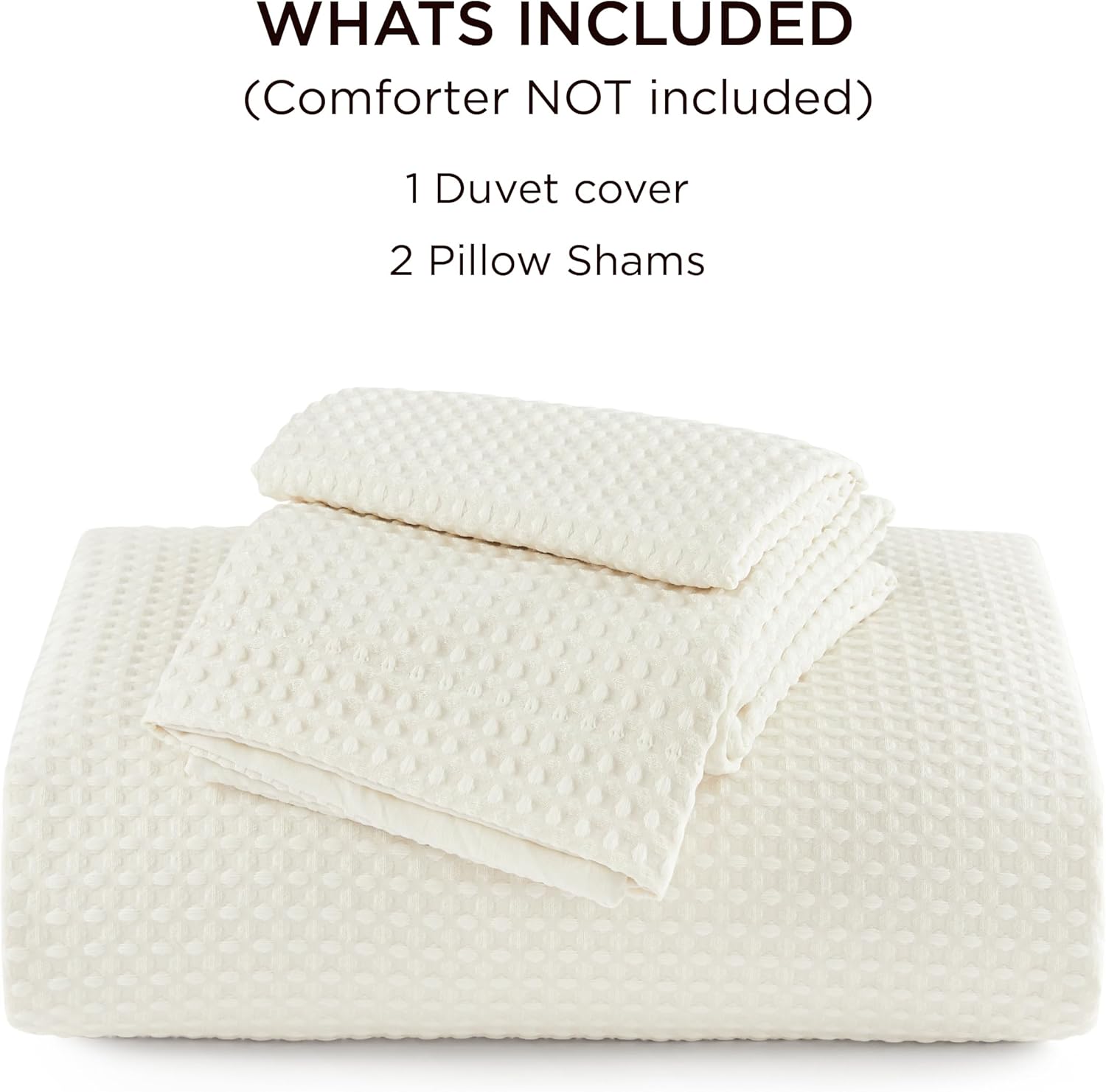 GentleSoft™ Polyester Microfiber Waffle Duvet Weave Duvet Cover Set