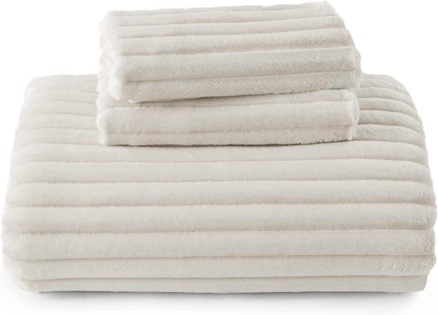 GentleSoft™ Striped Flannel Duvet Cover Set