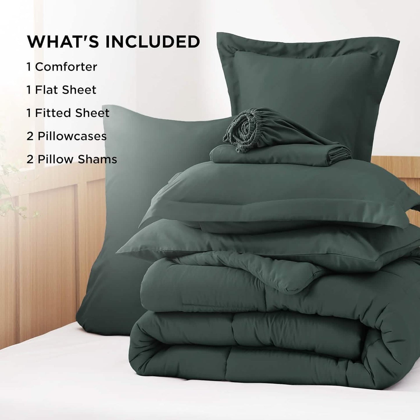 GentleSoft™ Comforter Set - 7 Pieces Solid