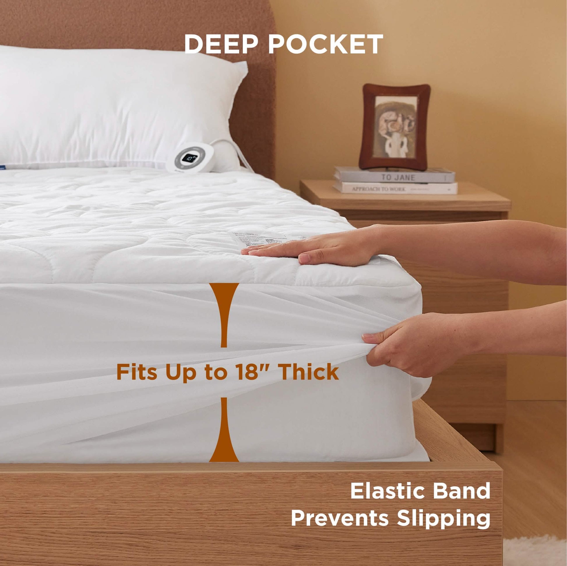 GentleSoft™ Waterproof Cotton Heated Mattress Pad