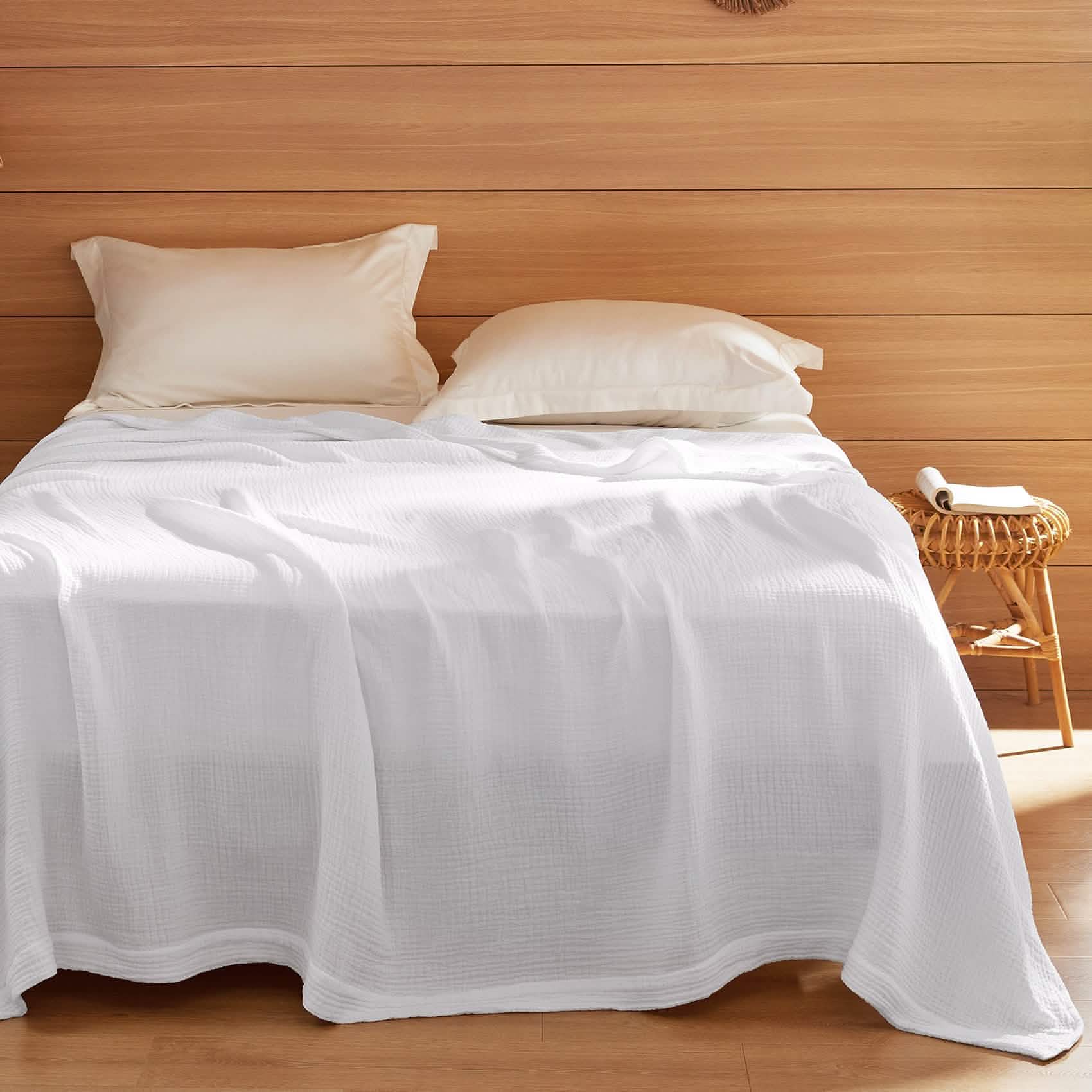 GentleSoft™ 100% Cotton Gauze Spring Throw Blanket