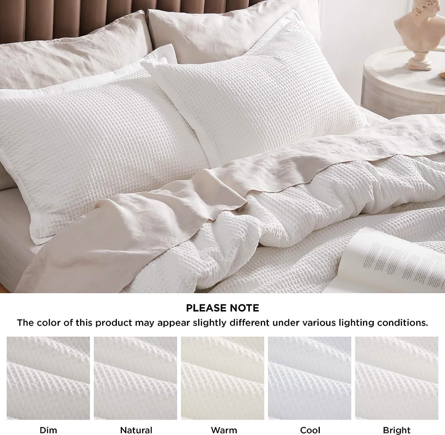 GentleSoft™ Cotton Waffle Weave Duvet Cover Set