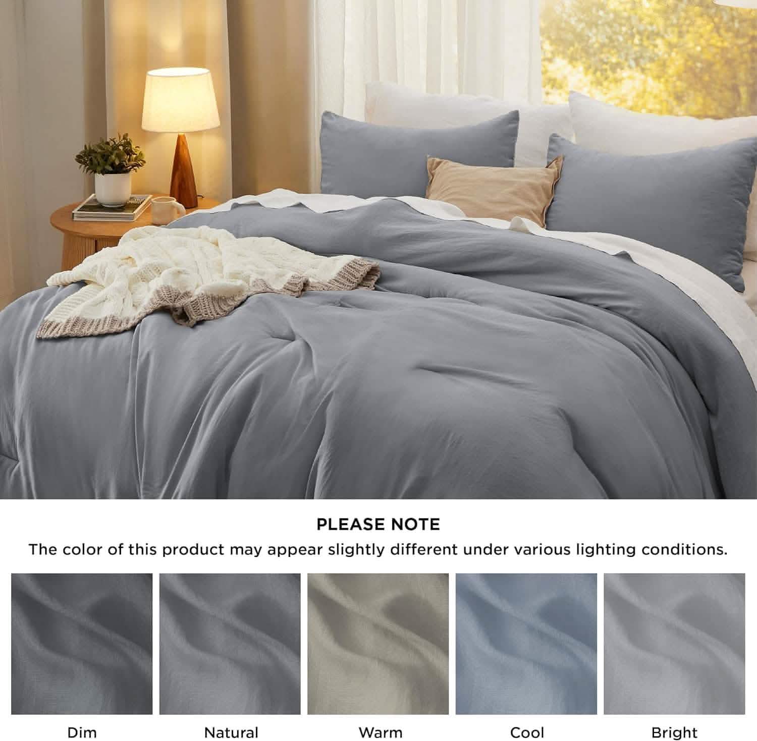 GentleSoft™ Prewashed Plain Comforter Set