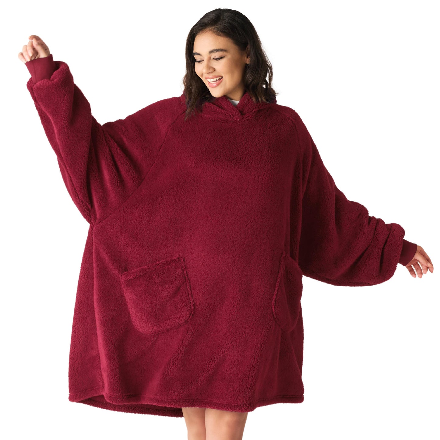GentleSoft® Shaggy Sherpa Blanket Hoodie