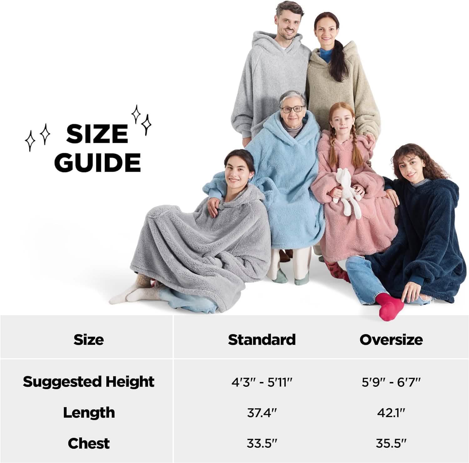 GentleSoft™ Shaggy Sherpa Blanket Hoodie